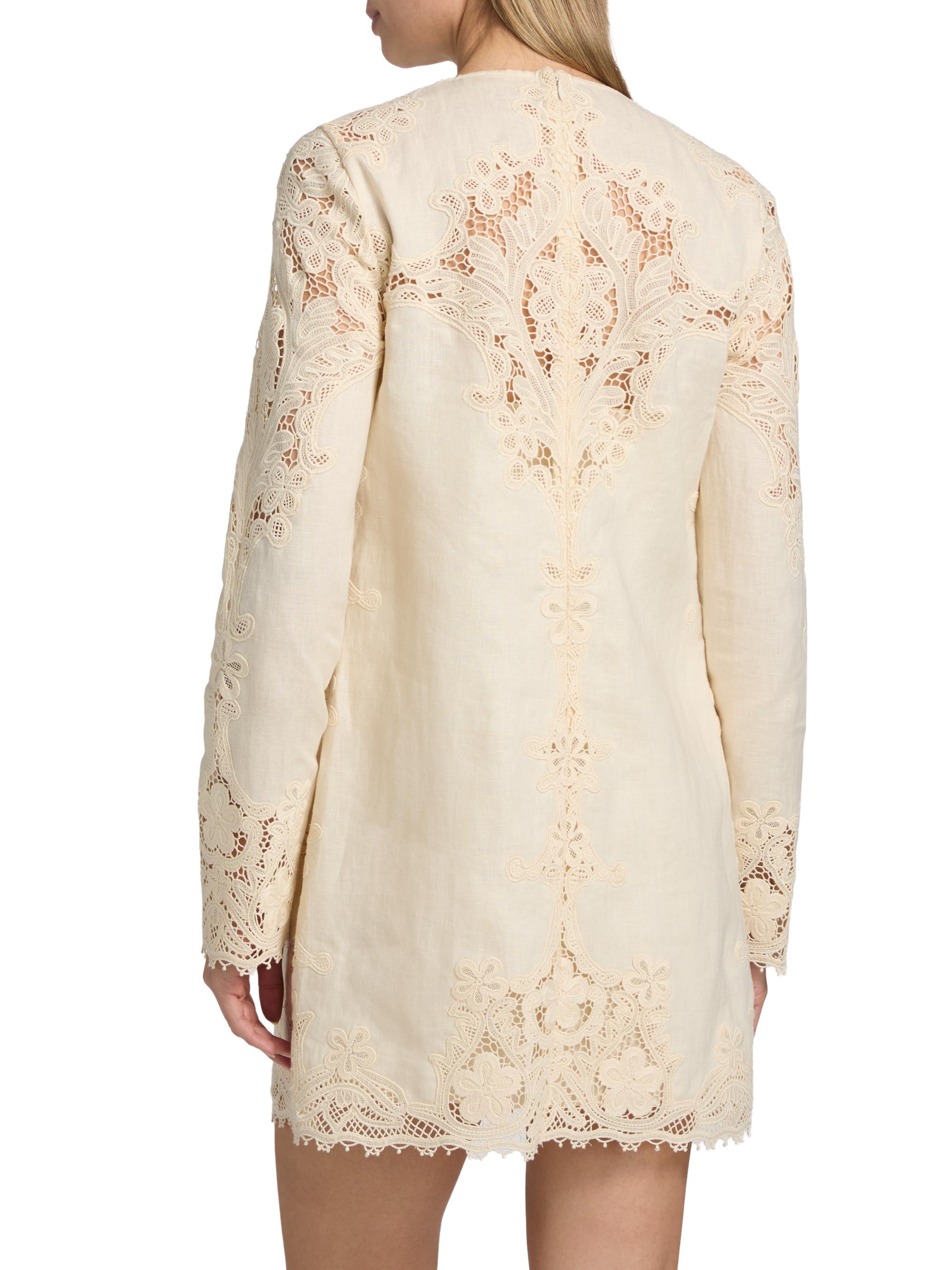 Ulla Johnson Women's Camie Floral Lace Linen Minidress - | Thumbnail 5