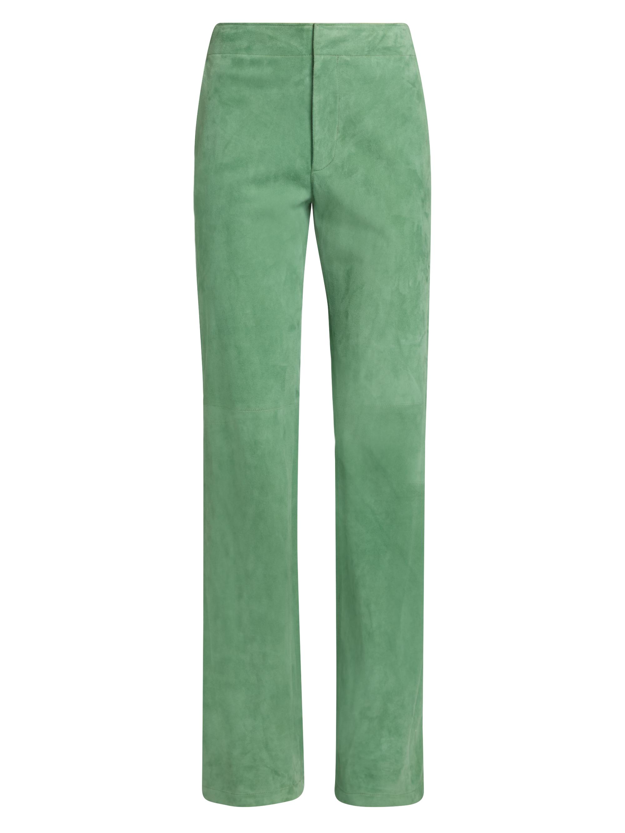Ulla Johnson Women's Freja Suede Straight-Leg Pants - Aventurine