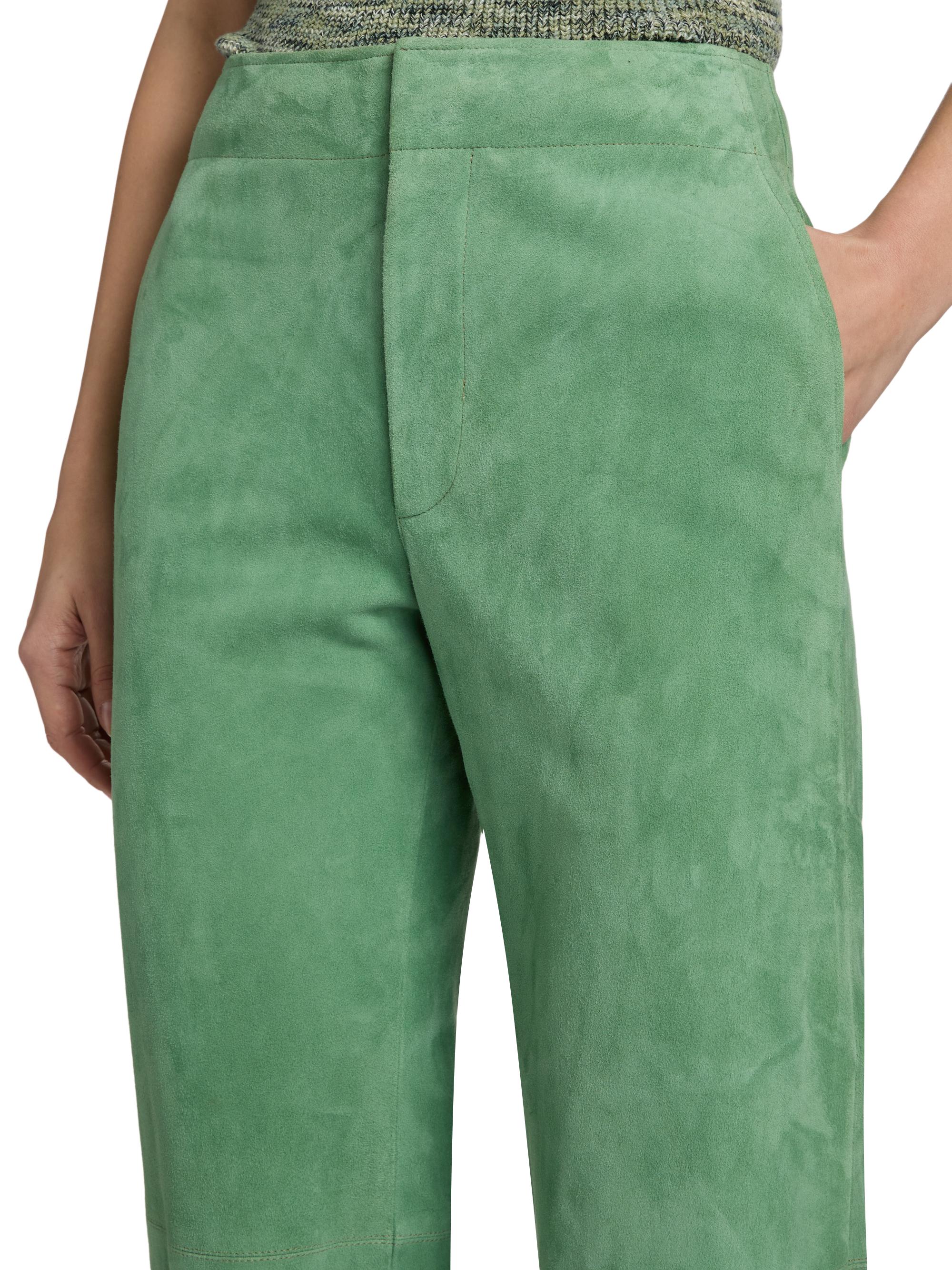 Ulla Johnson Women's Freja Suede Straight-Leg Pants - Aventurine | Thumbnail 6