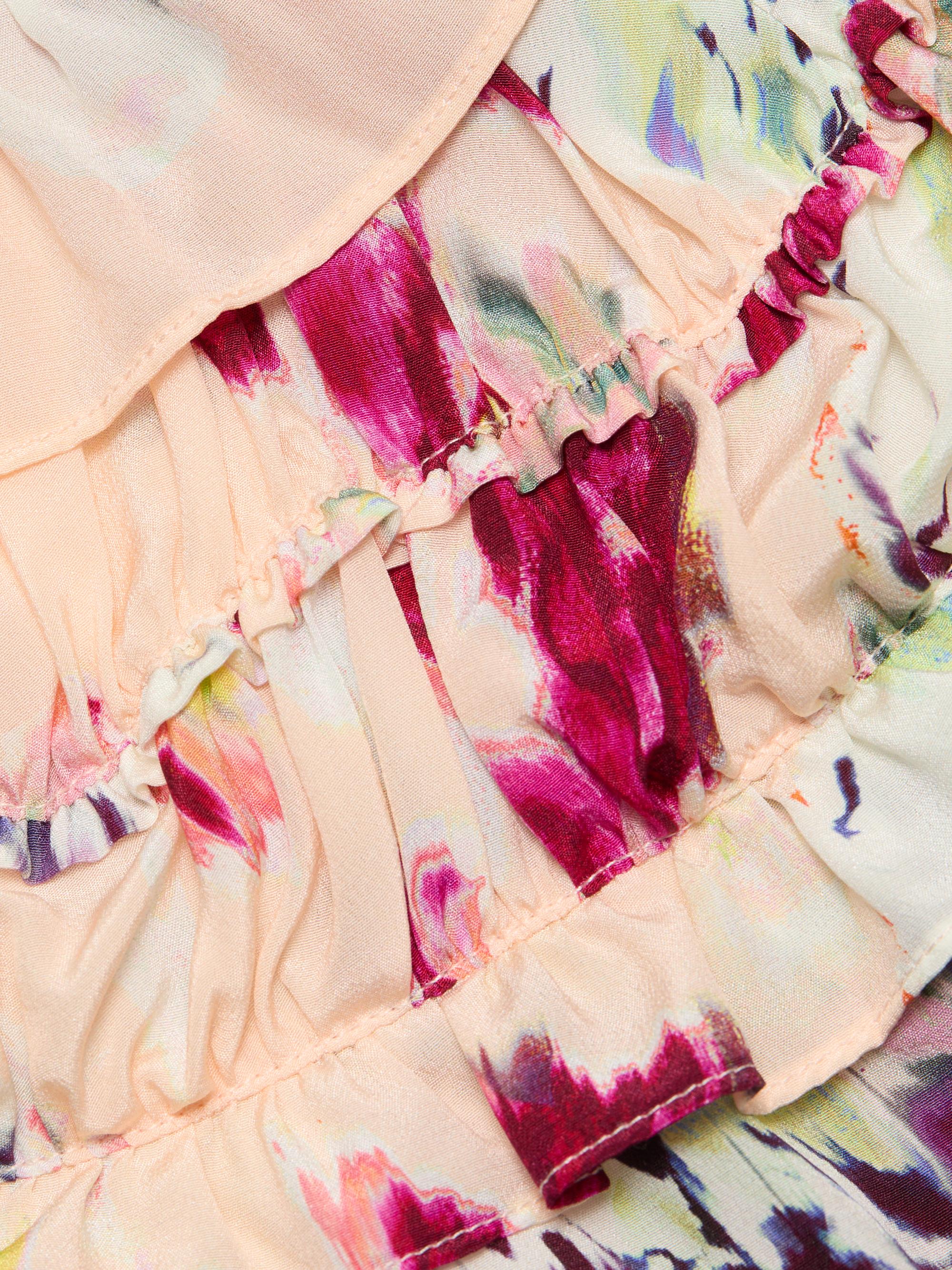 Ulla Johnson Women's Eleonore Ruffled Floral Silk Tieneck Top - Summer Garden | Thumbnail 7