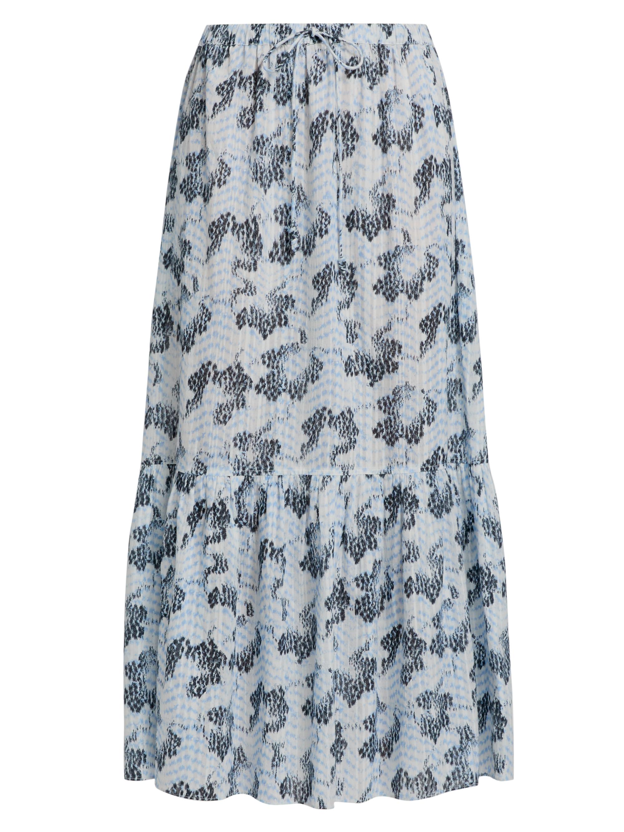 Ulla Johnson Women's Olina Printed Cotton A-Line Maxi Skirt - Ciel