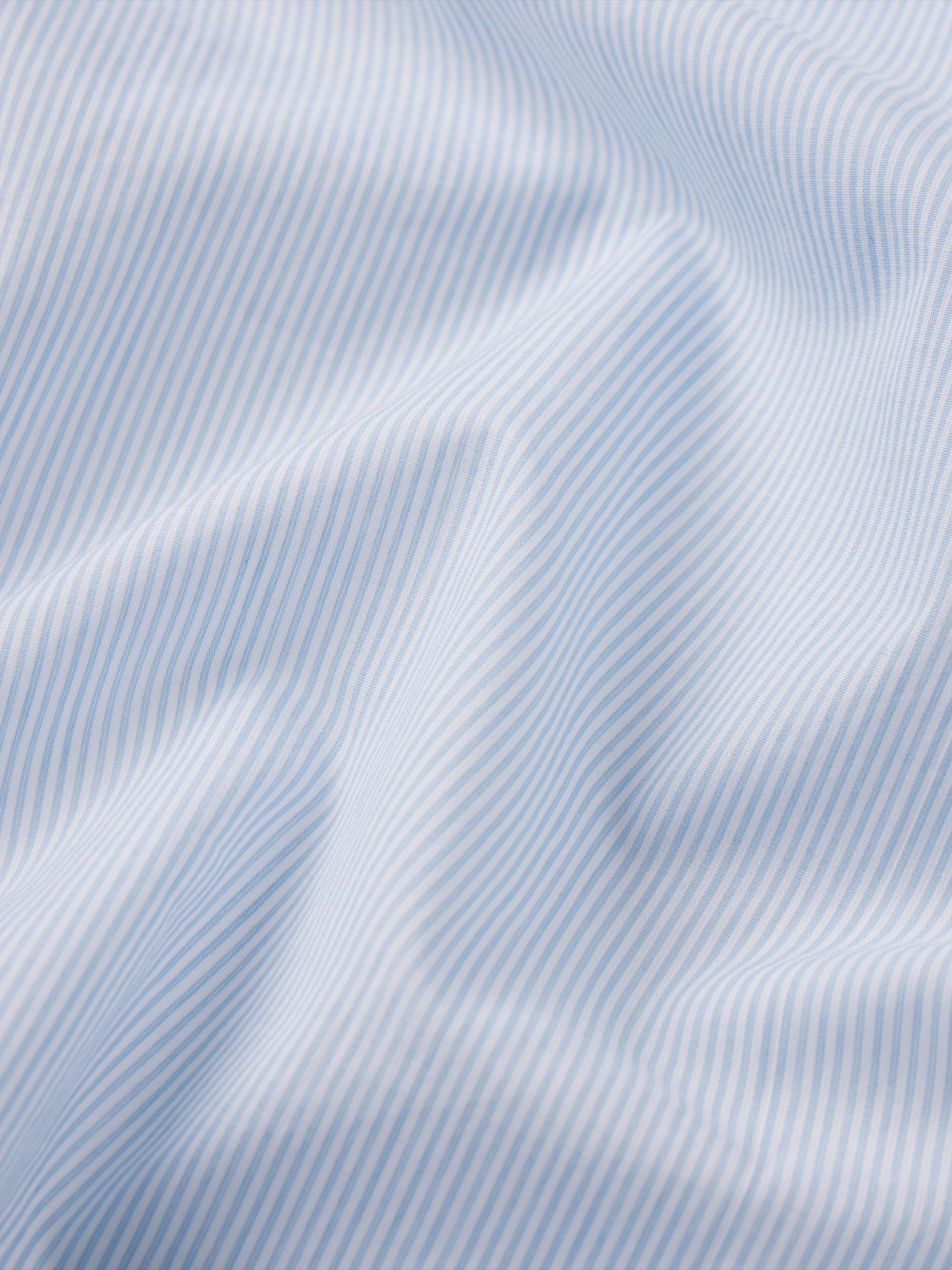 FRAME Women's The Serene Striped Cotton Top - Powder Blue Multi | Thumbnail 8
