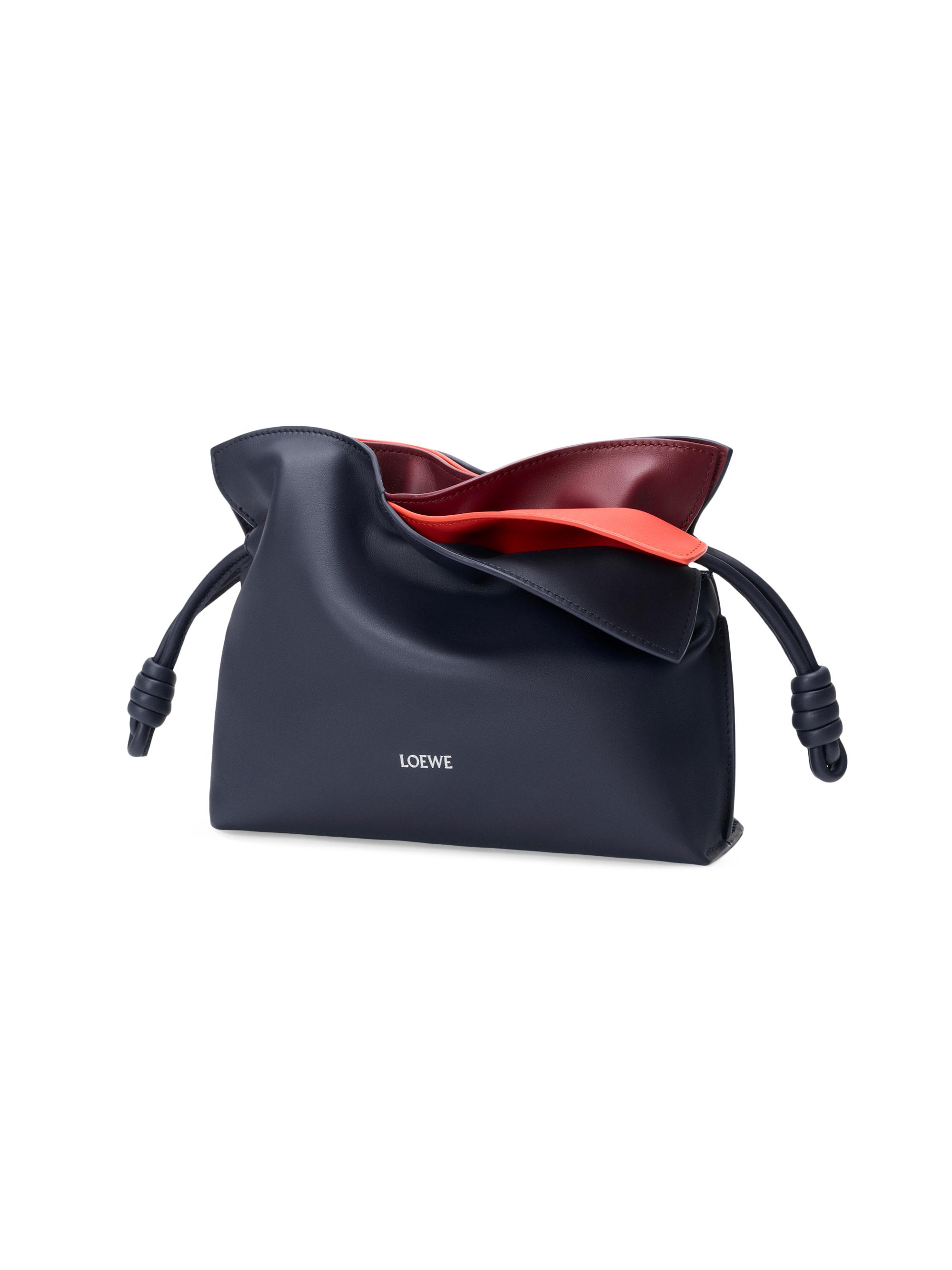 LOEWE Women's Flamenco Mini Layered Leather Clutch - Multicolor Deep Navy