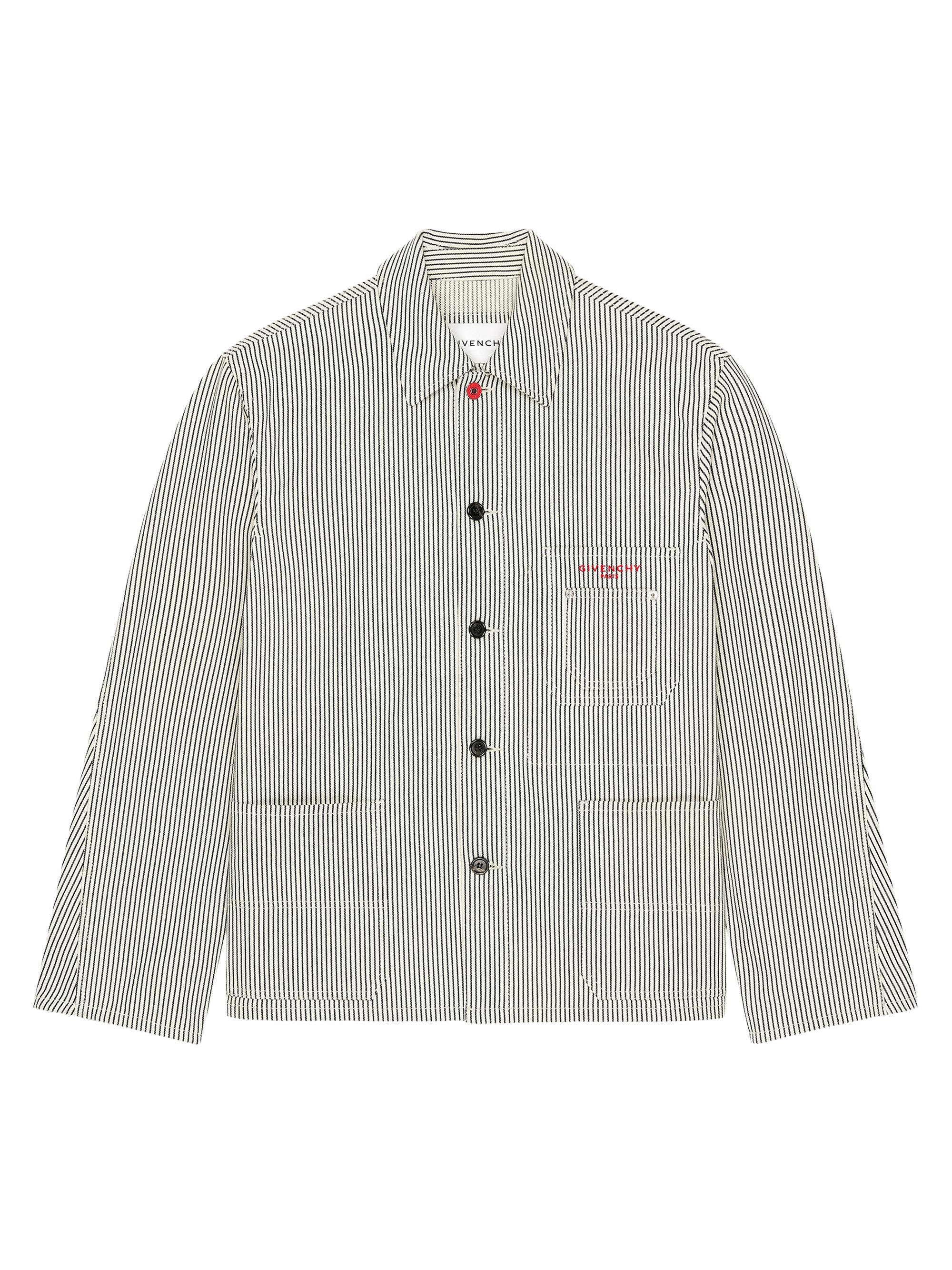 Givenchy Men's Couture Seam Striped Jacket in Denim - Multicolored