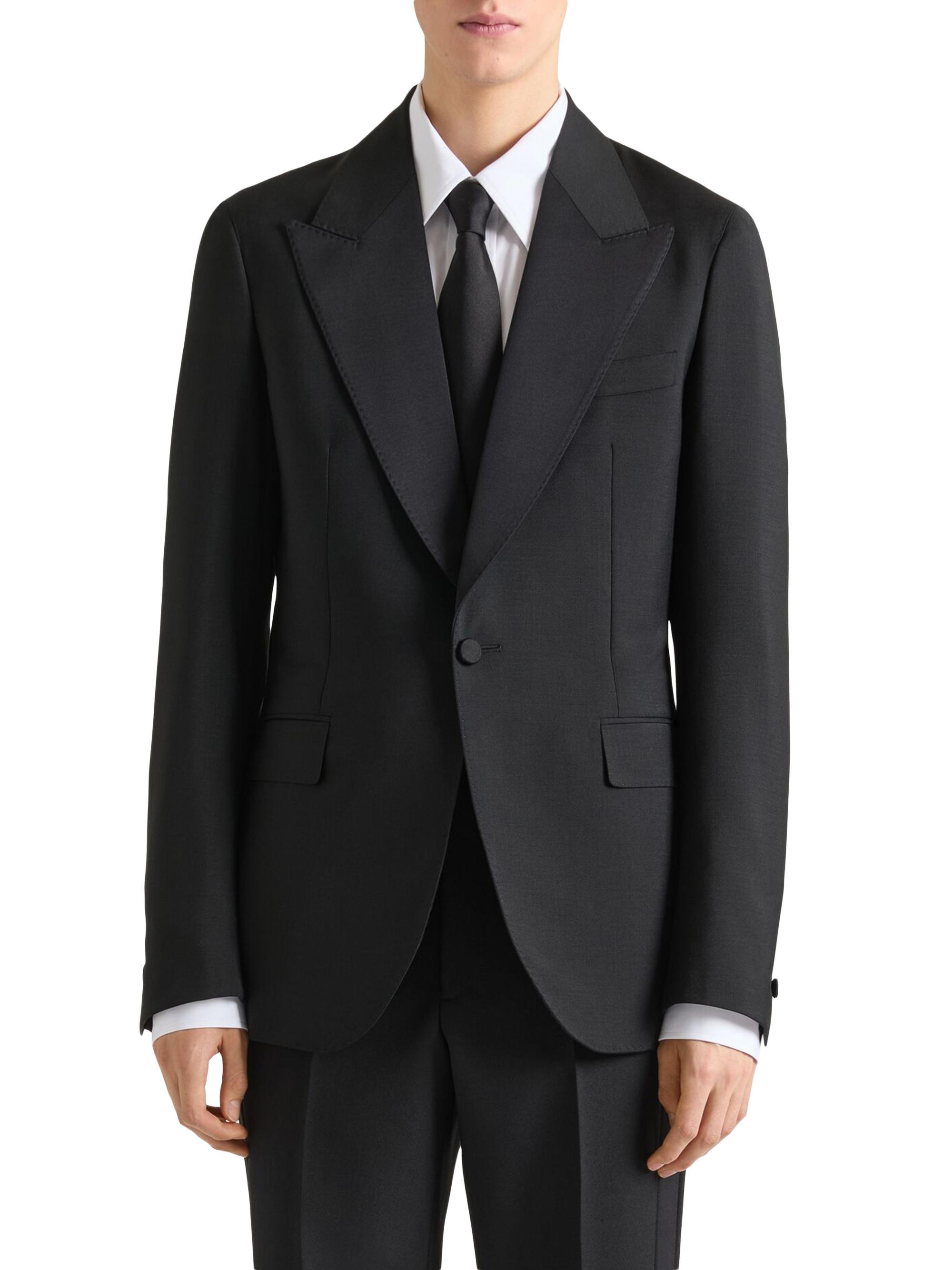 Givenchy Single-Breasted Deconstructed Jacket in Wool and Mohair