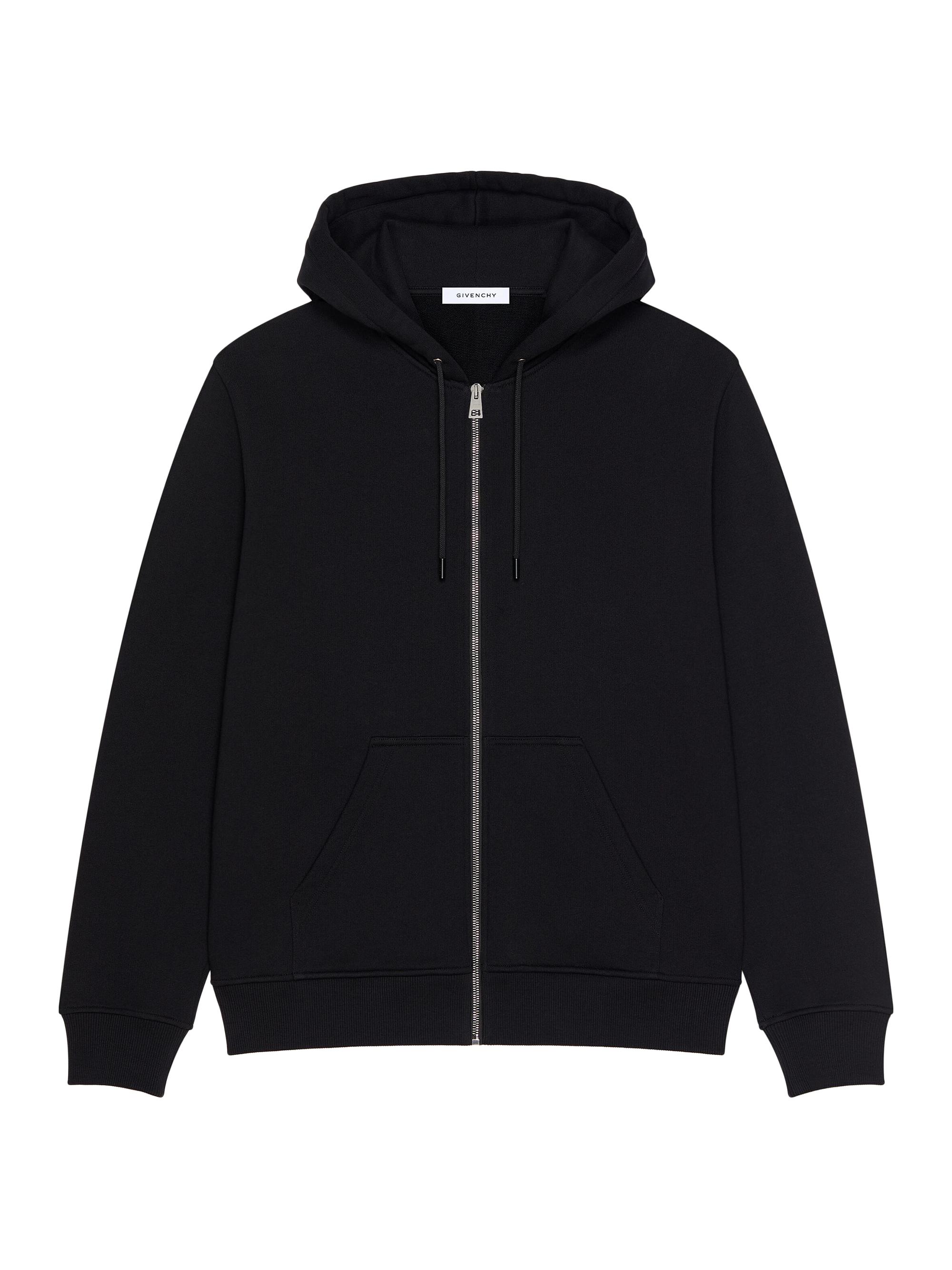 Givenchy Zipped Hoodie in Fleece with Stamp Print | Saks Fifth Avenue