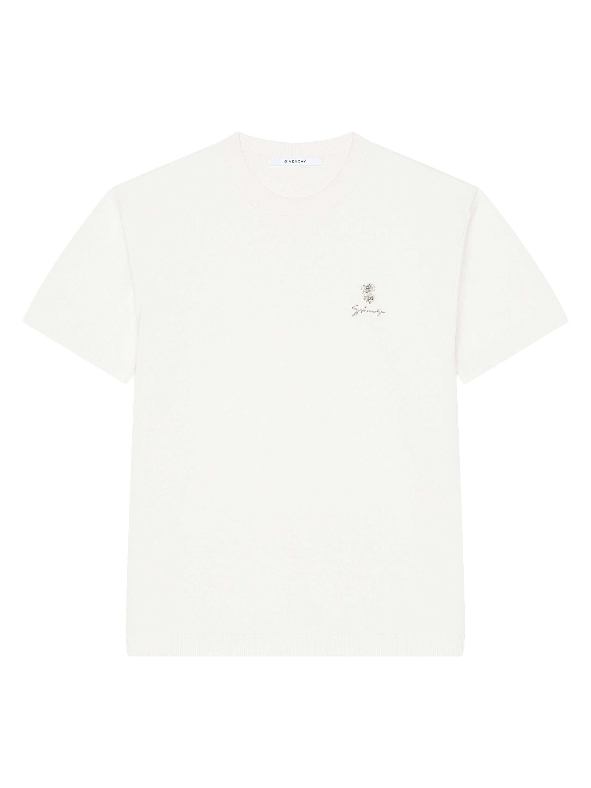 Givenchy T-Shirt in Cotton Knit with Paris Jacquard | Saks Fifth