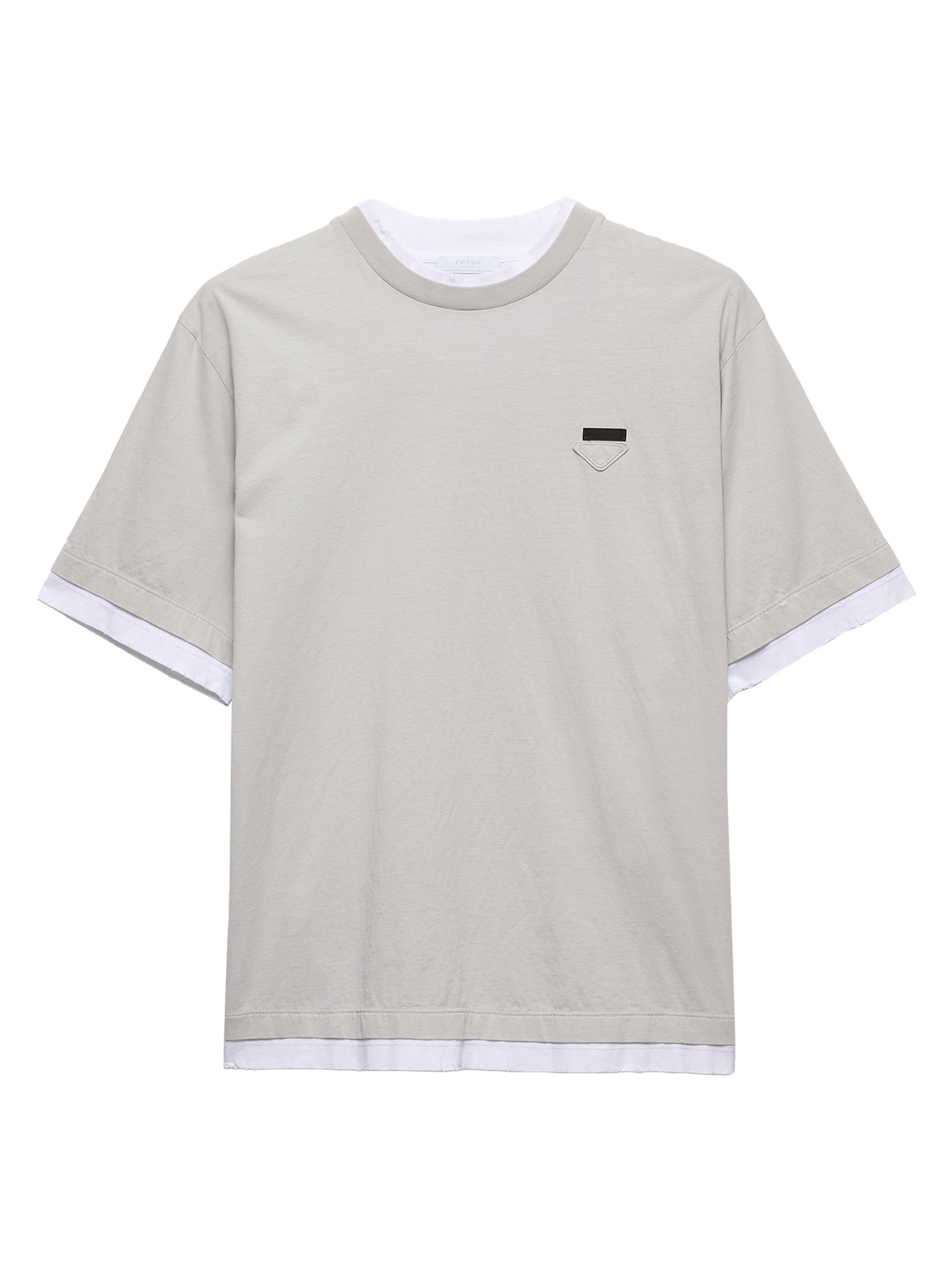 Prada Men's Cotton T-Shirt - Beige Khaki