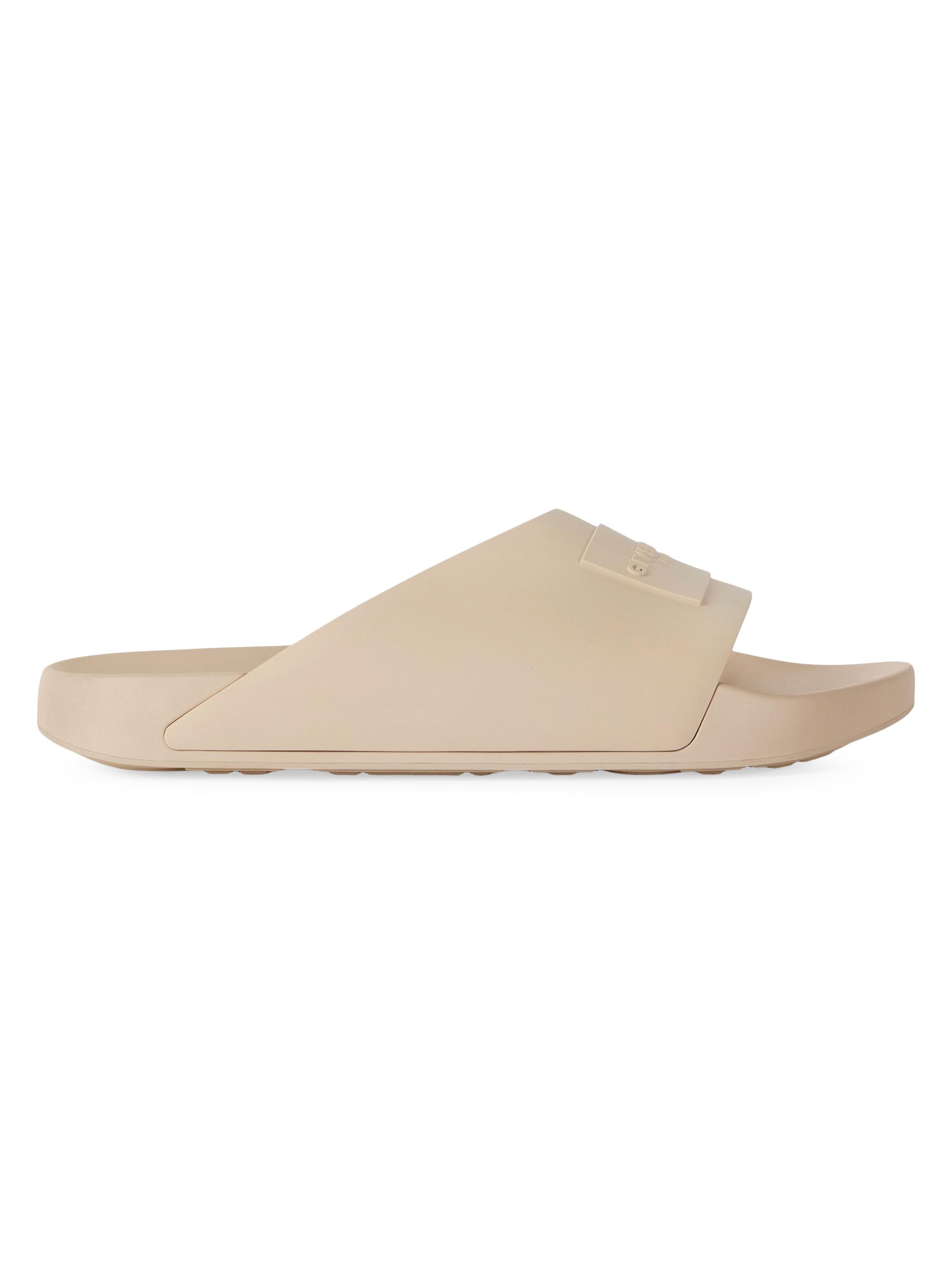 Givenchy Men's Label Slide Mules in Rubber - Taupe