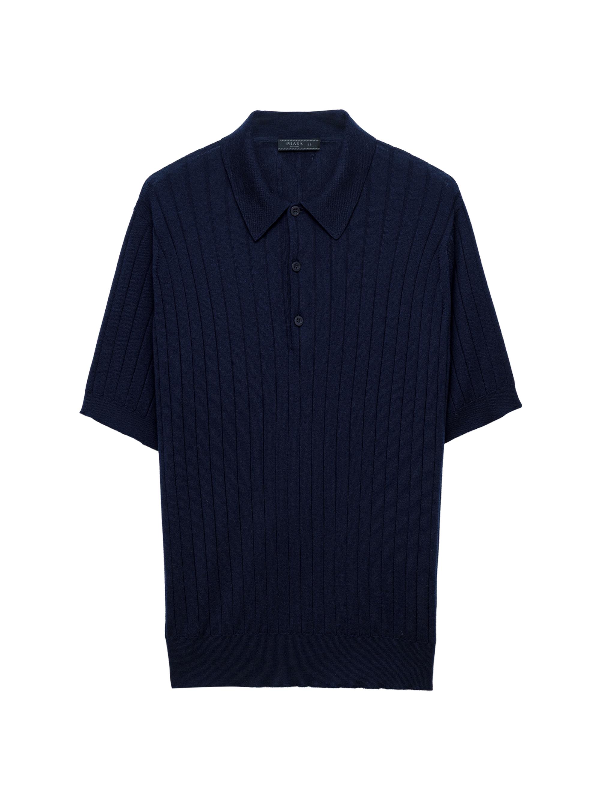 Prada Piqué Polo Shirt with Re-Nylon Details | Saks Fifth Avenue