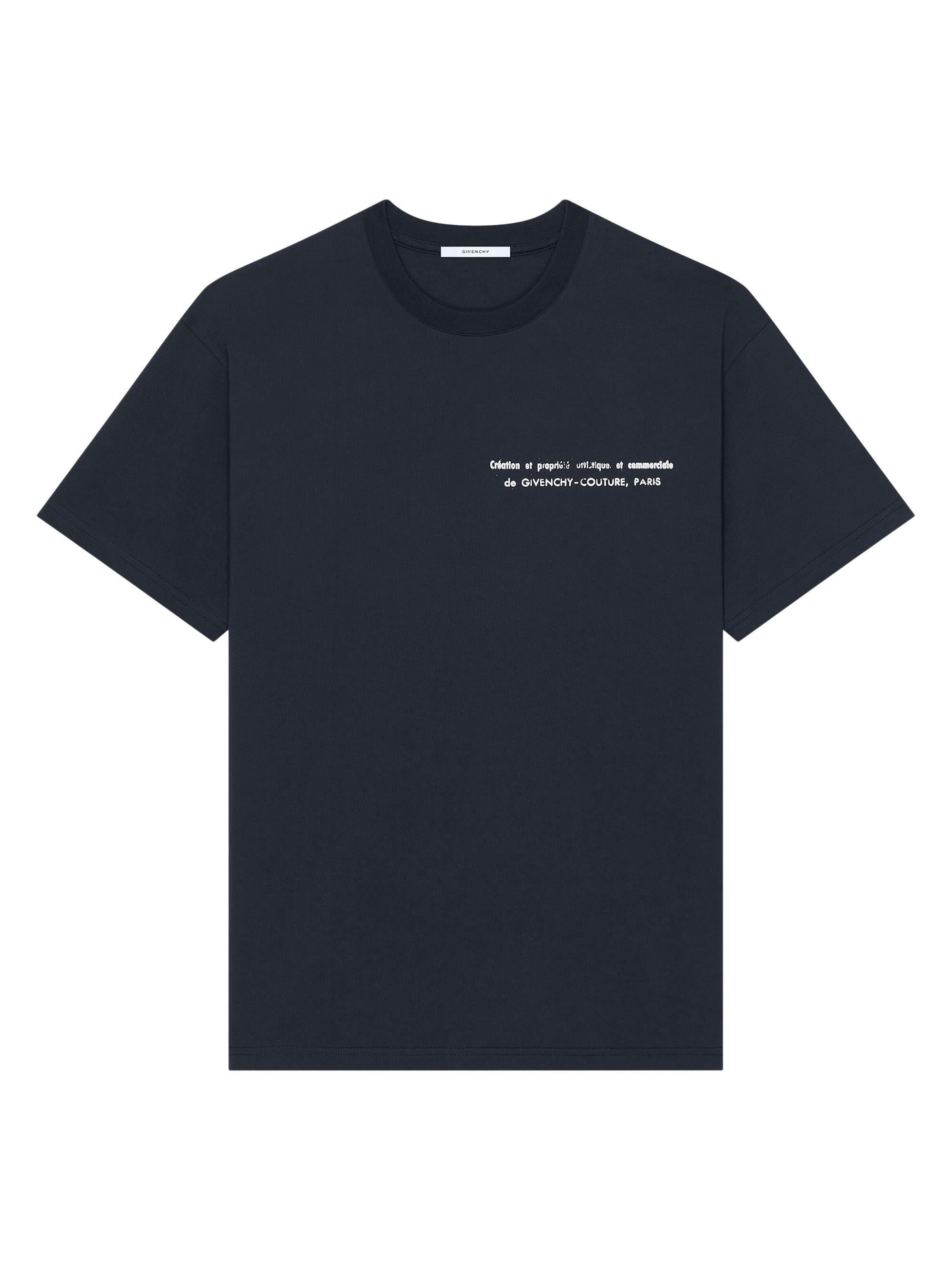 Givenchy Men's T-Shirt in Cotton with Archives Print - Night Blue