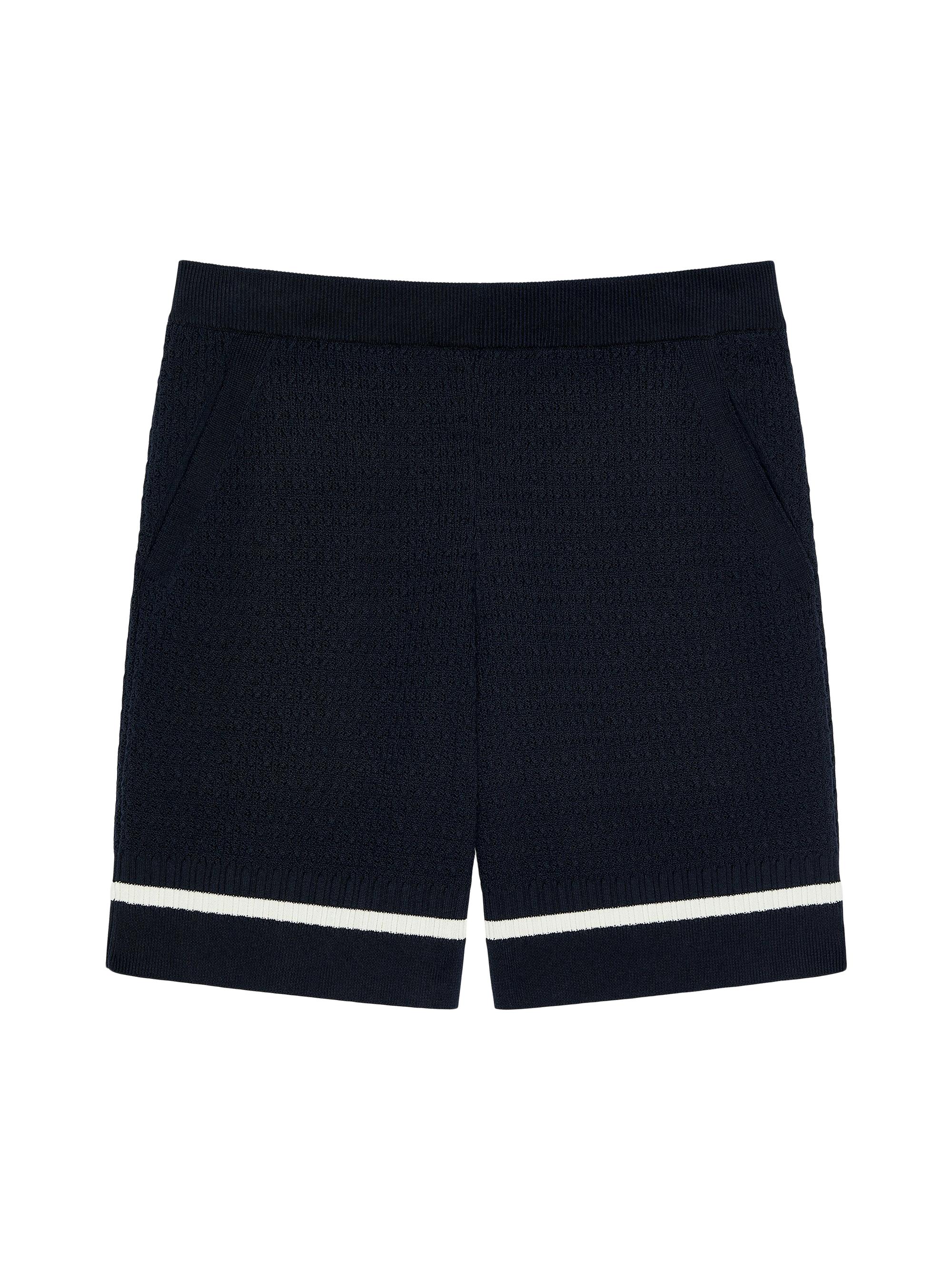 Givenchy Men's Bermuda Shorts in Knit with Logo Embroidery - Night Blue