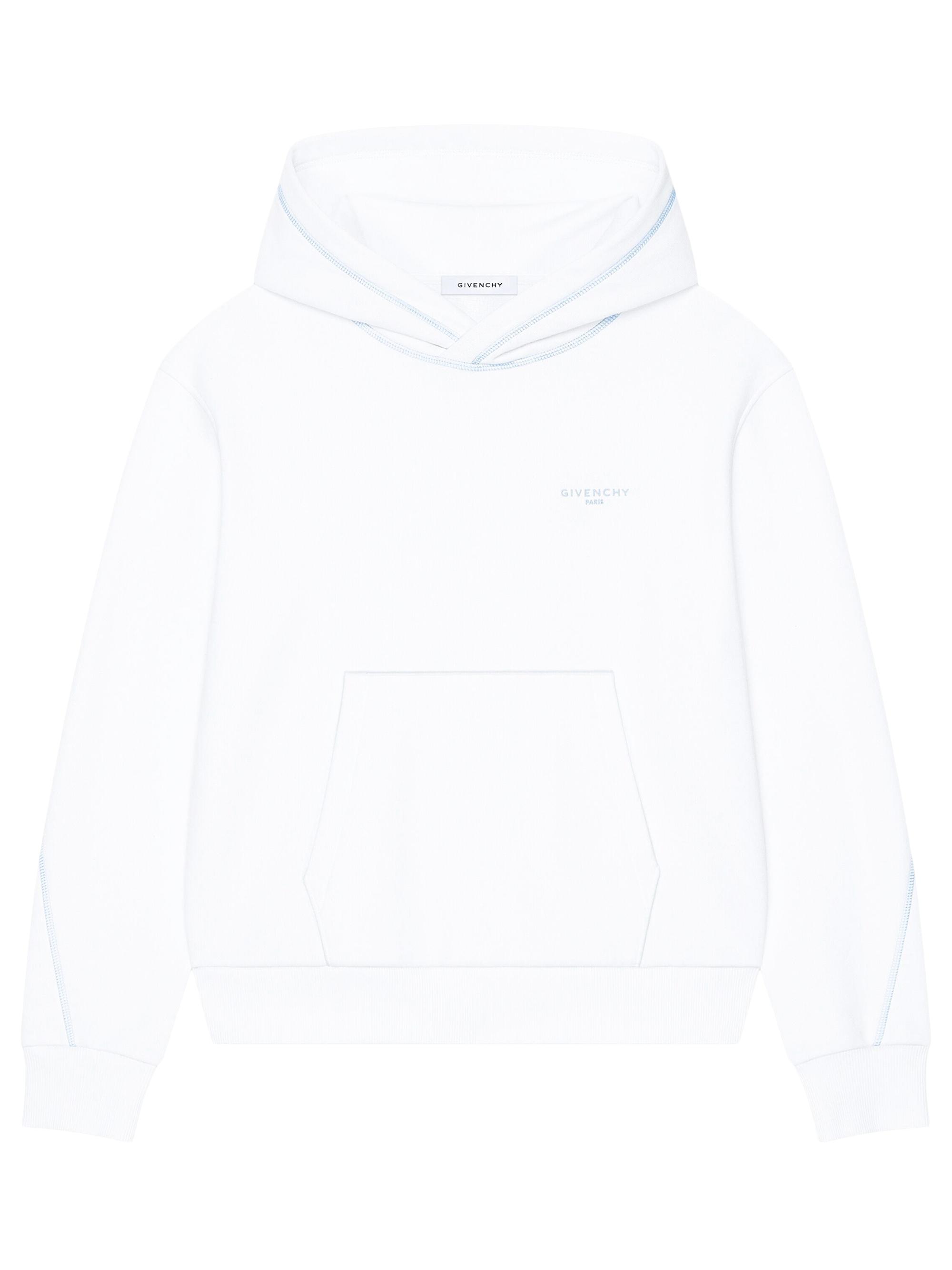 Givenchy Men's Couture Seam Hoodie in Fleece - White | Thumbnail 7