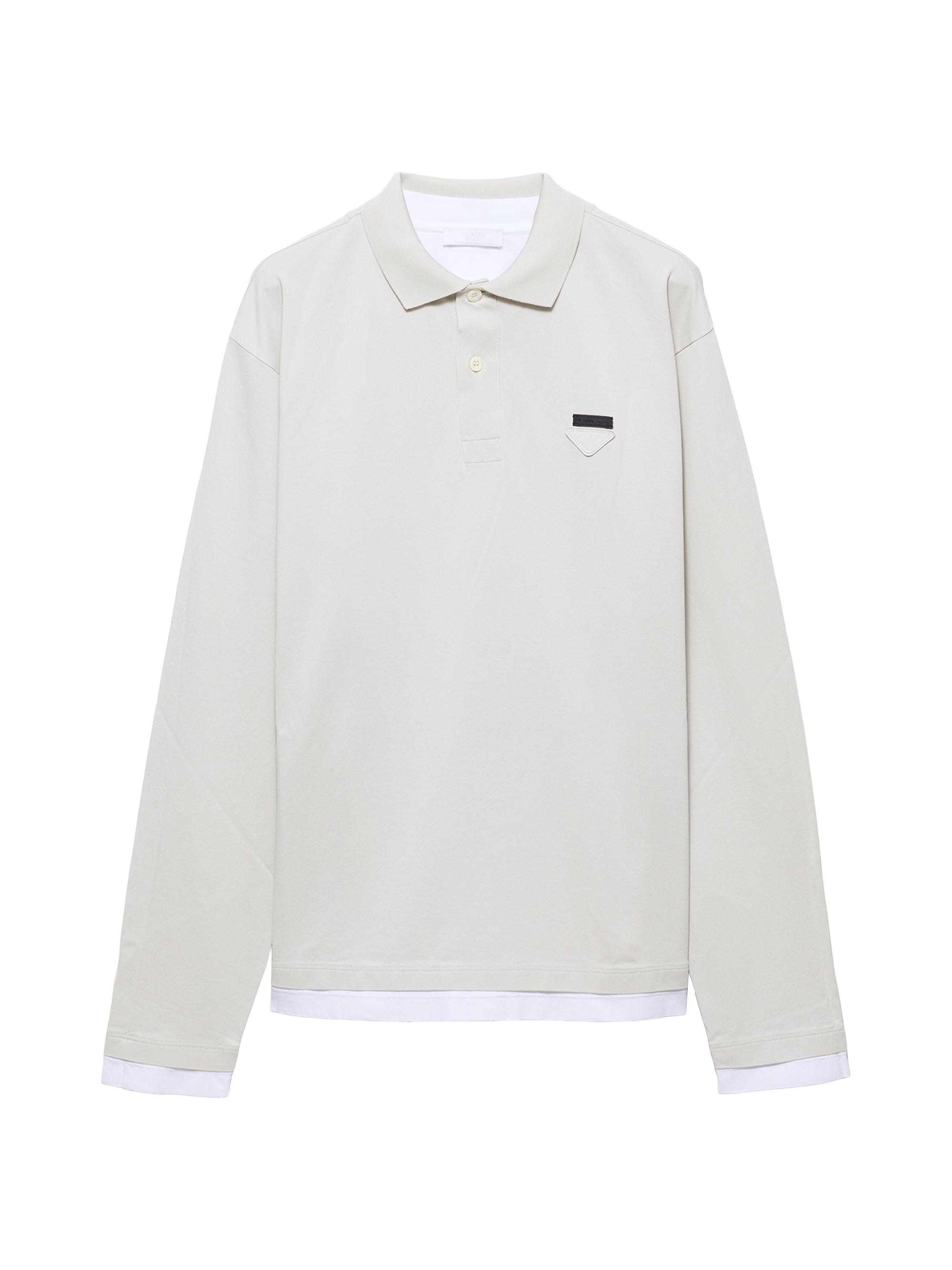 Prada Men's Cotton Polo Shirt - Grey