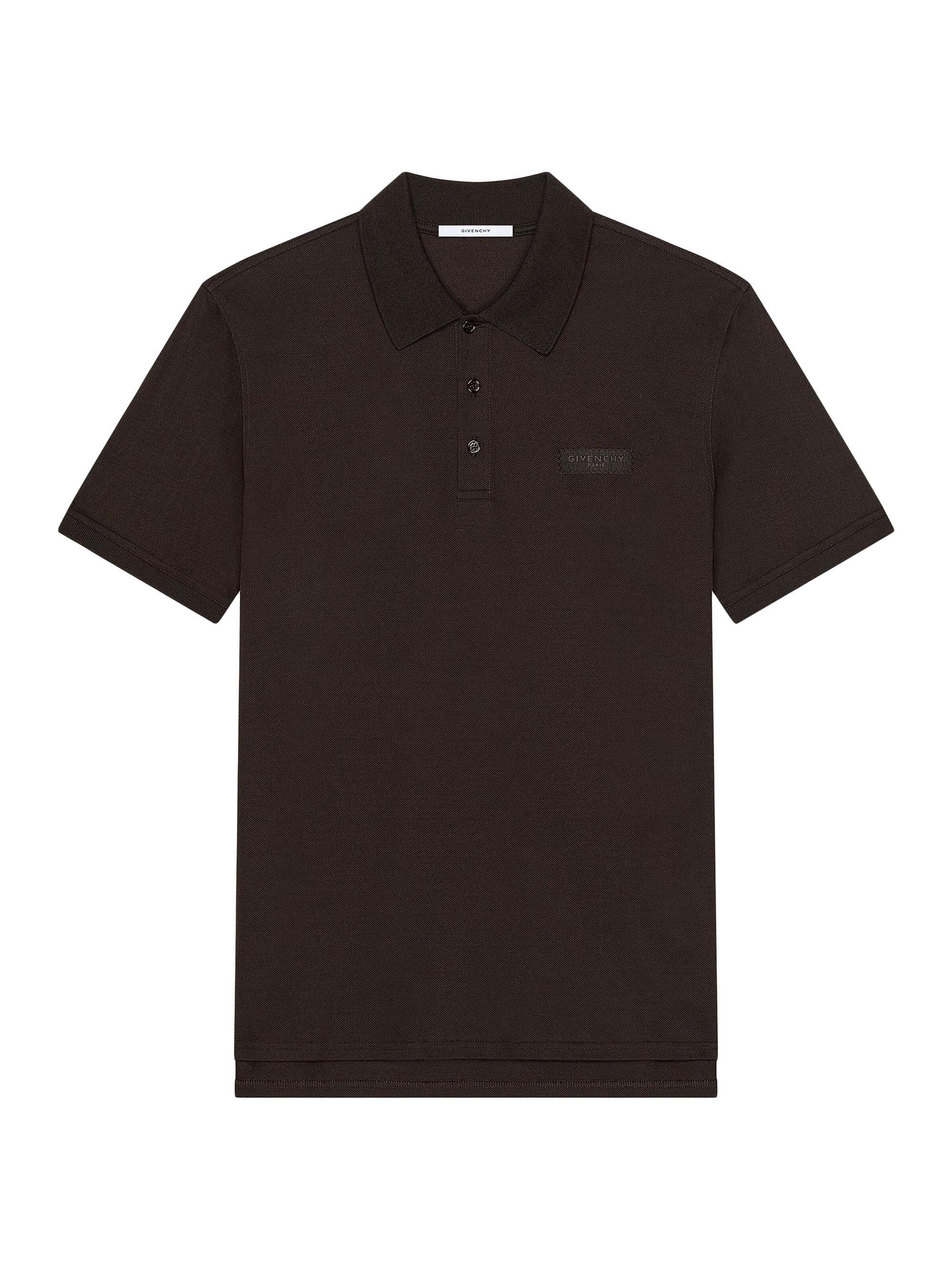 Givenchy Men's Polo Shirt in Cotton with Logo Gros Grain - Ebony Brown | Thumbnail 4