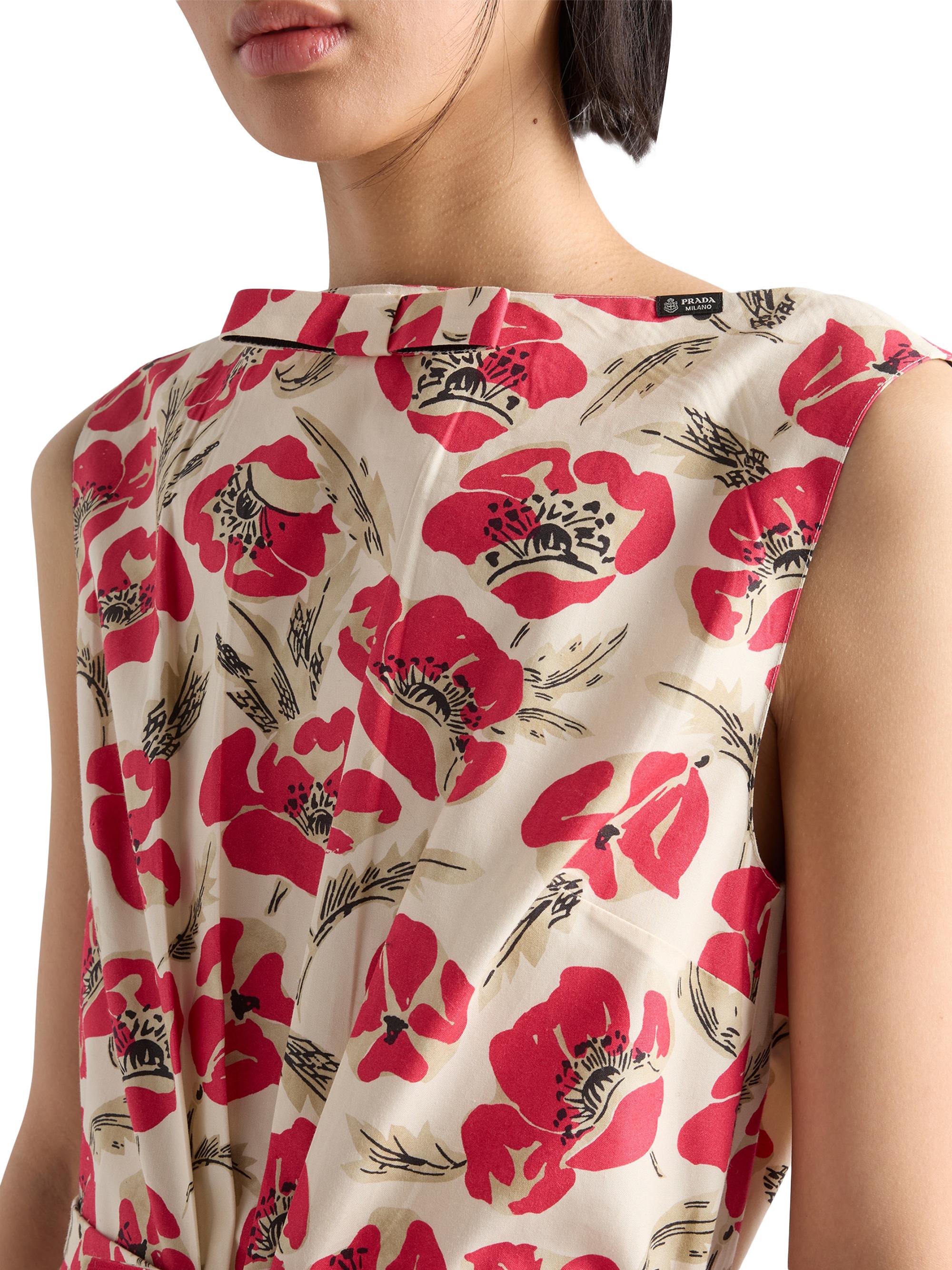 Printed Soft Poplin Dress