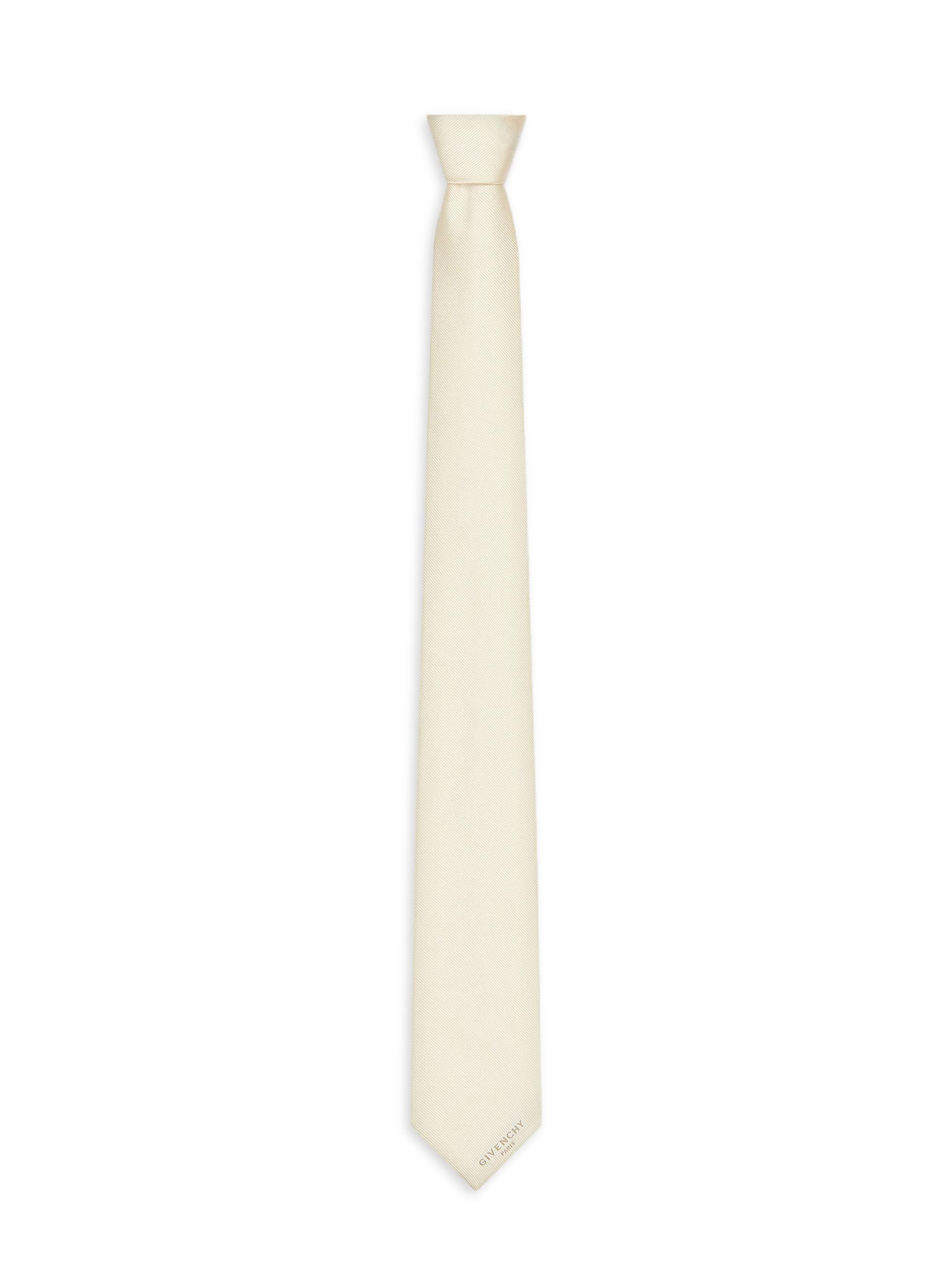 Givenchy Men's Paris Tie in Silk Gros Grain - Off White | Thumbnail 3