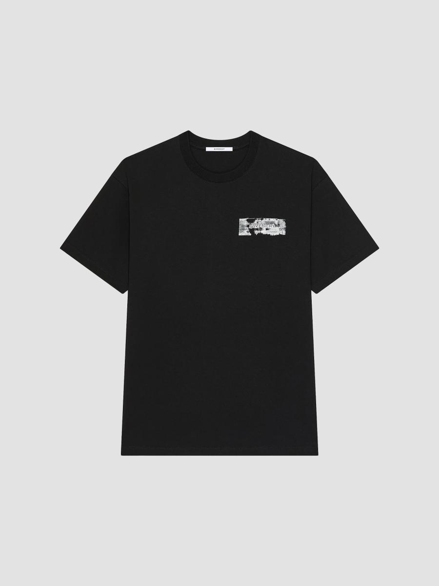 Givenchy T-Shirt in Cotton with Paint Print | Saks Fifth Avenue