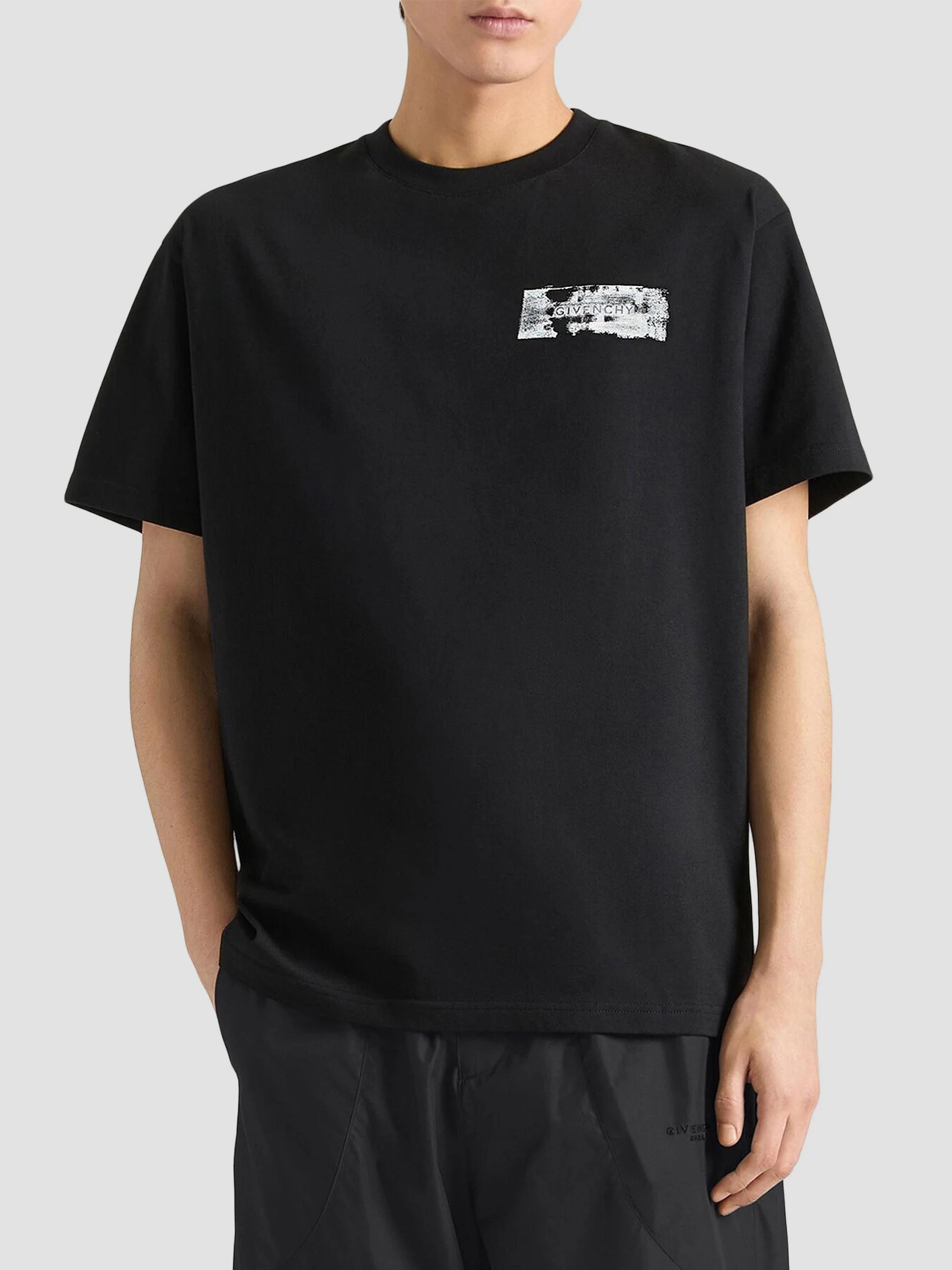 Givenchy T-Shirt in Cotton with Paint Print | Saks Fifth Avenue