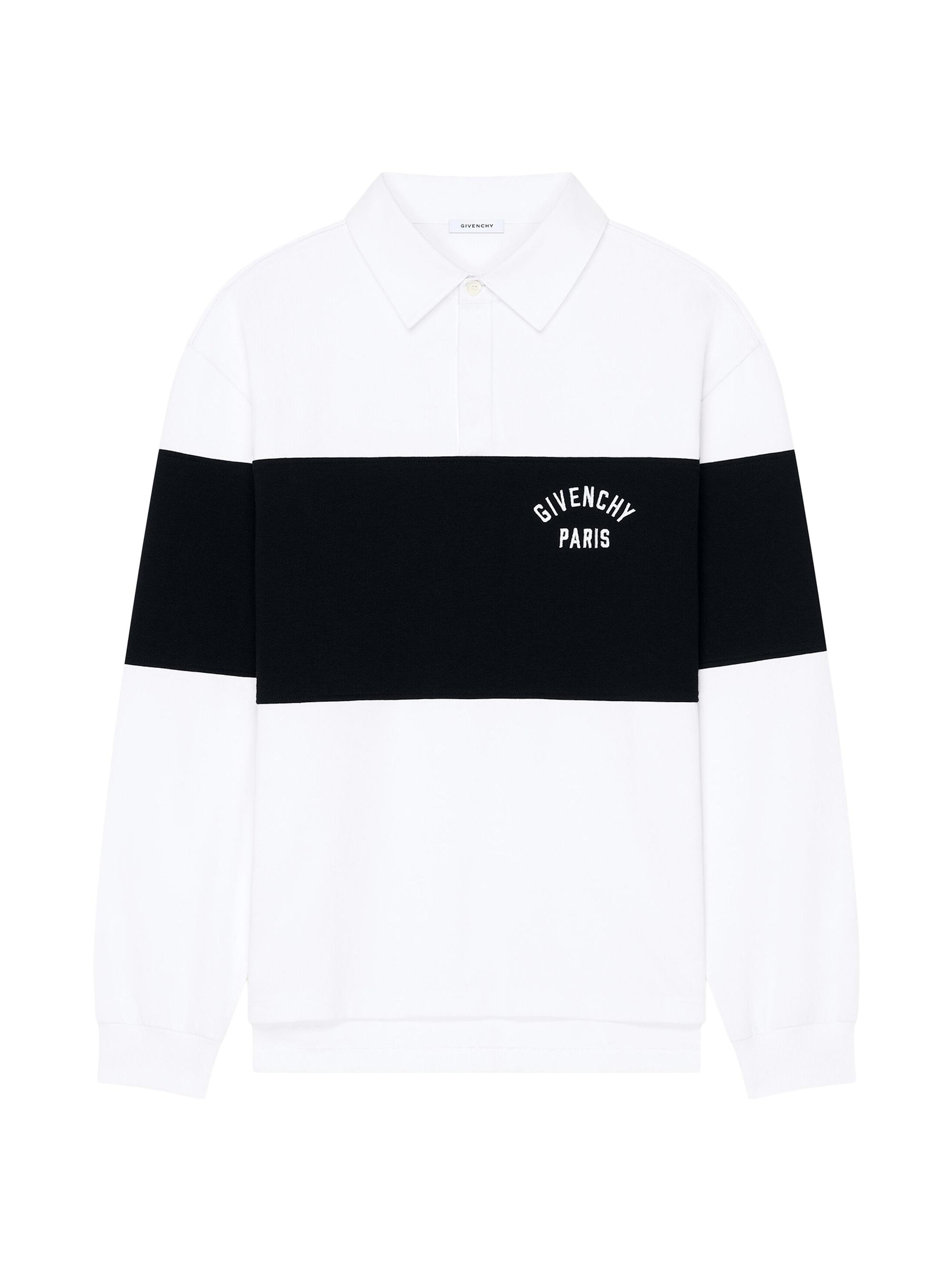 Givenchy Bicolor Polo Shirt in Cotton with Logo Embroidery | Saks