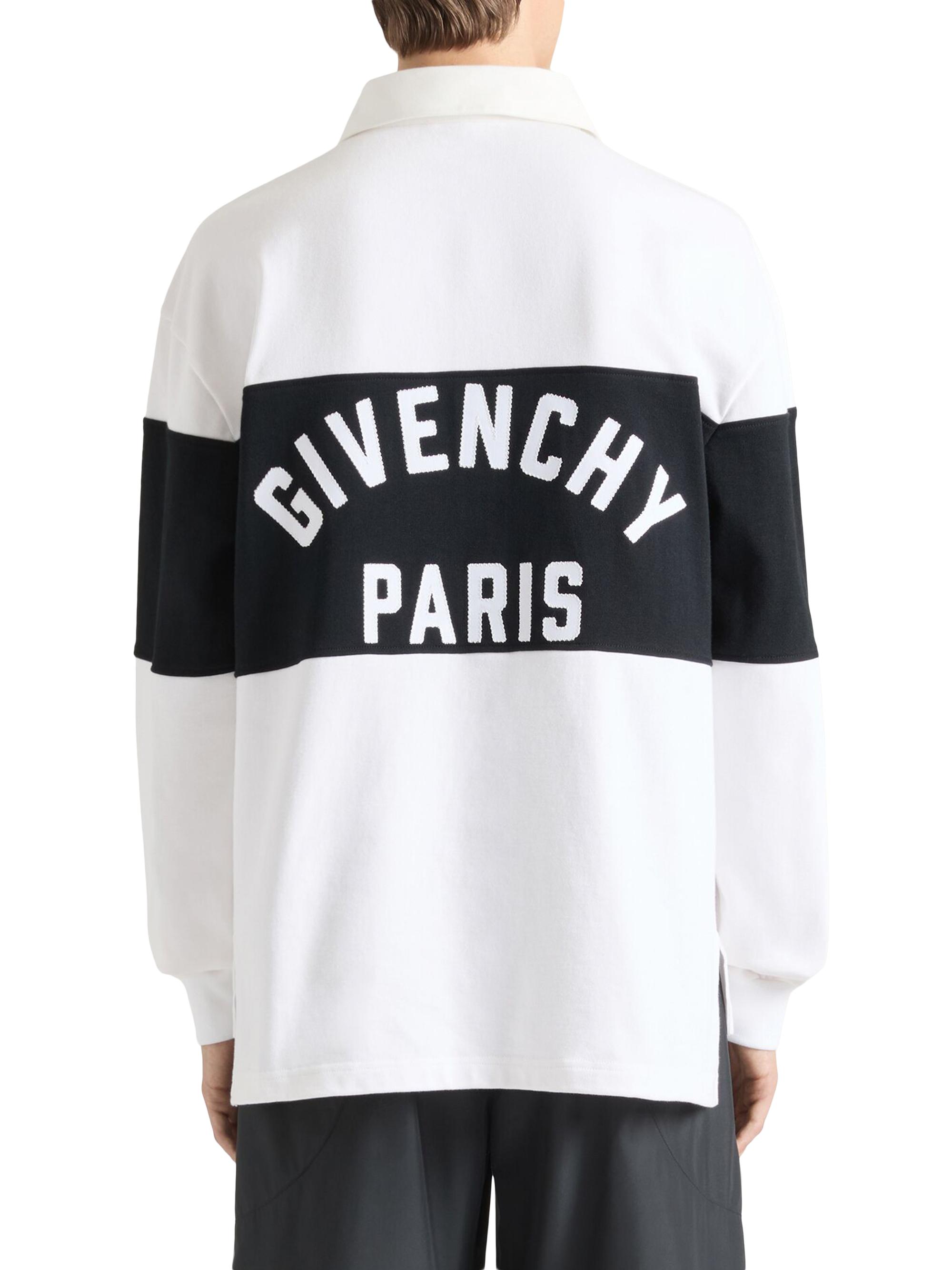 Givenchy Bicolor Polo Shirt in Cotton with Logo Embroidery | Saks