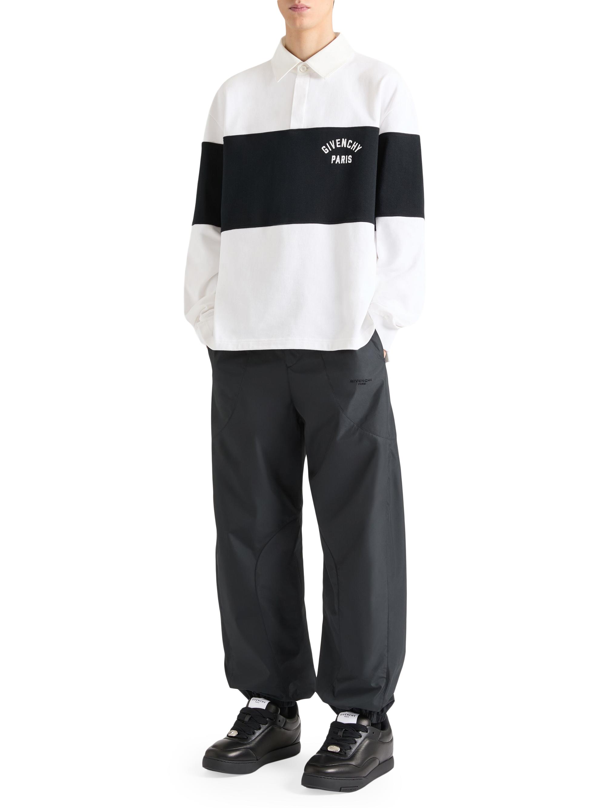Givenchy Bicolor Polo Shirt in Cotton with Logo Embroidery | Saks