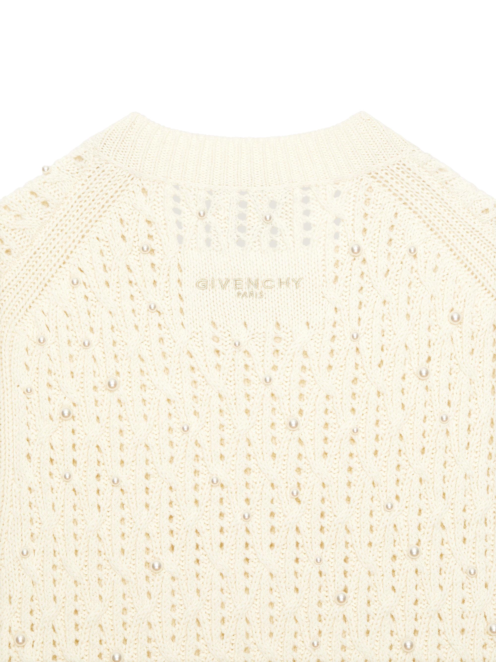 Givenchy Sleeveless Sweater in Wool with Pearl Embroidery | Saks