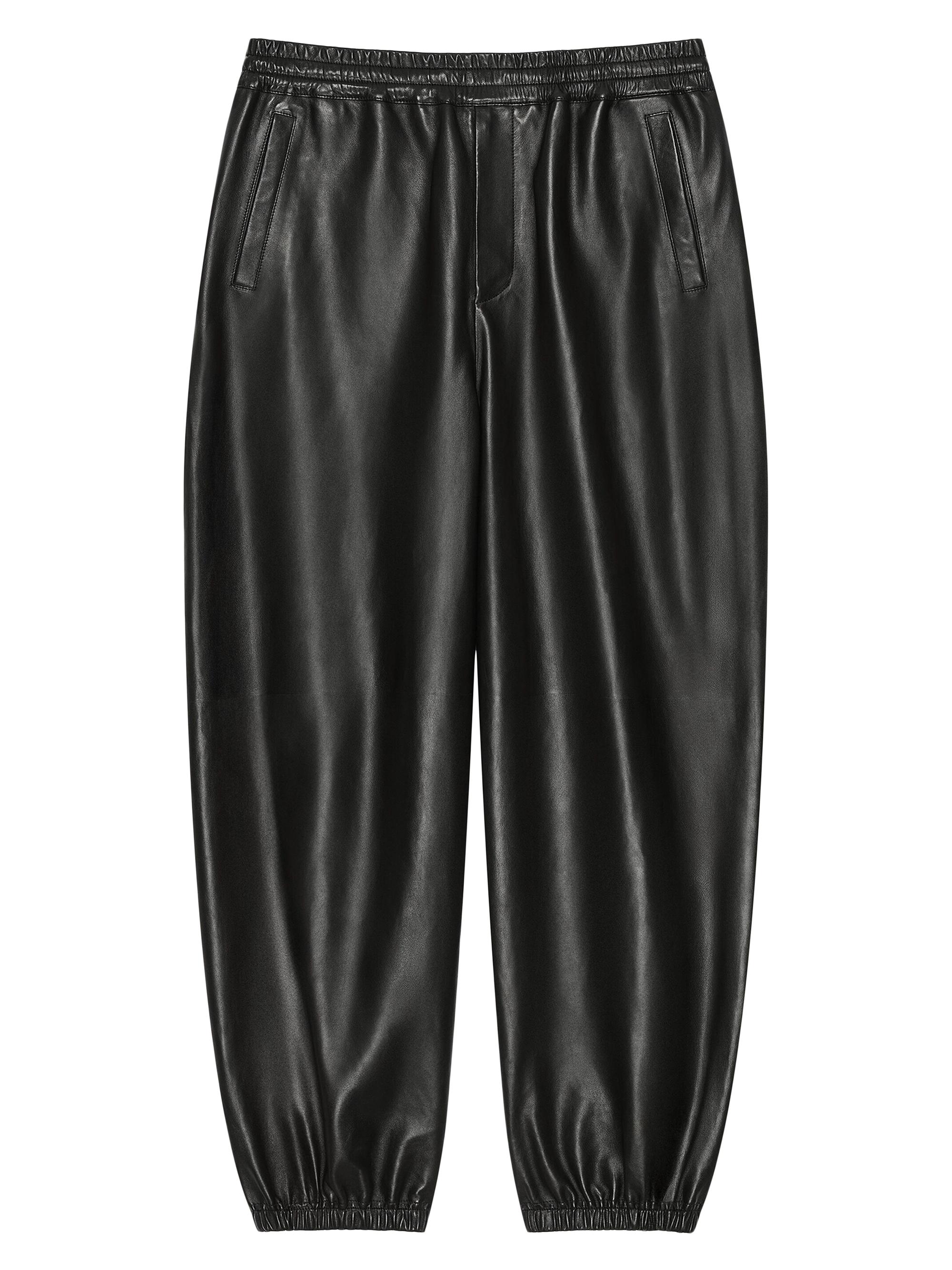 Givenchy Men's Couture Seam Jogger Pants in Nappa Leather - Black