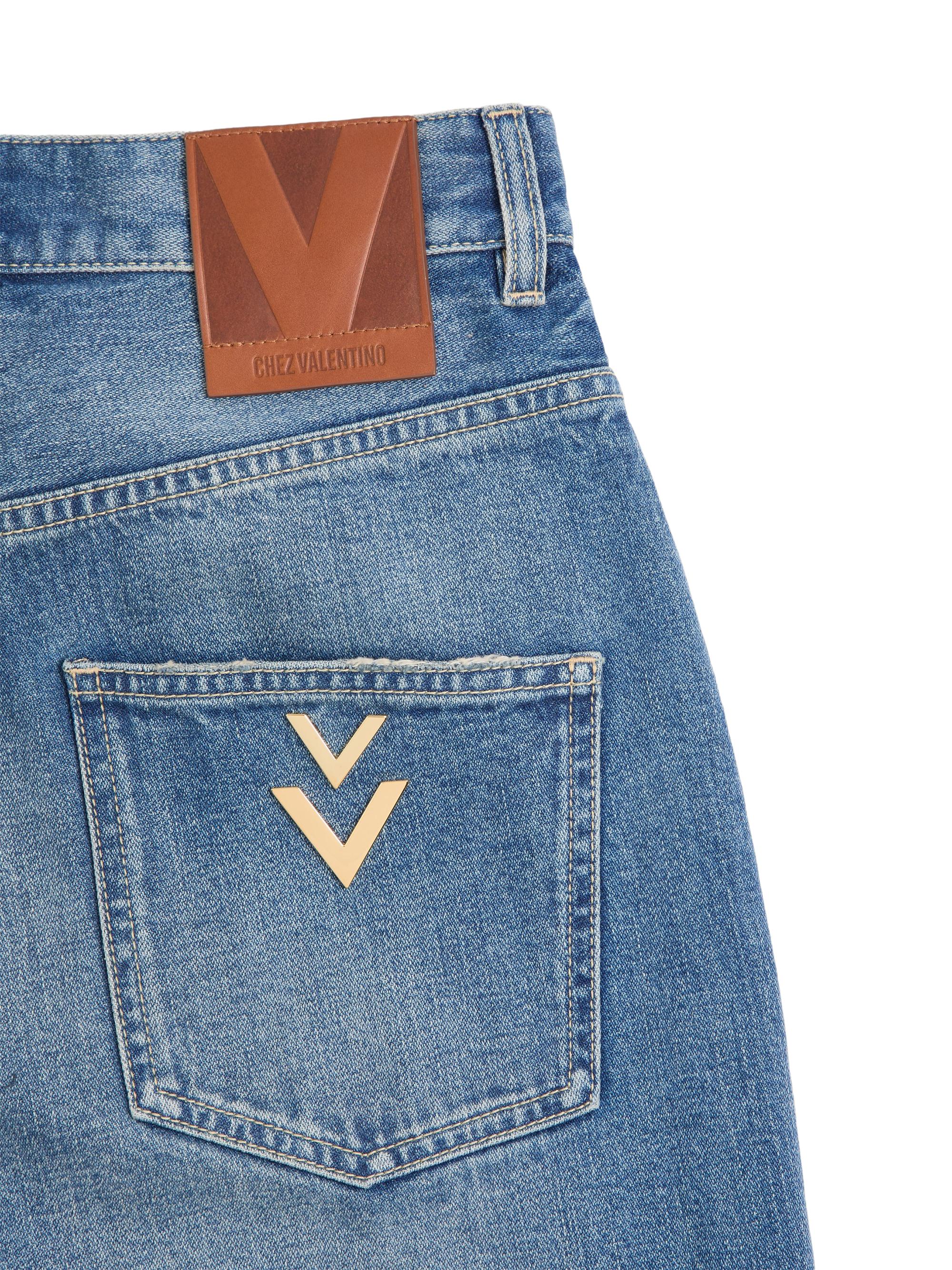 Valentino Garavani Women's Denim Pants - Denim | Thumbnail 6