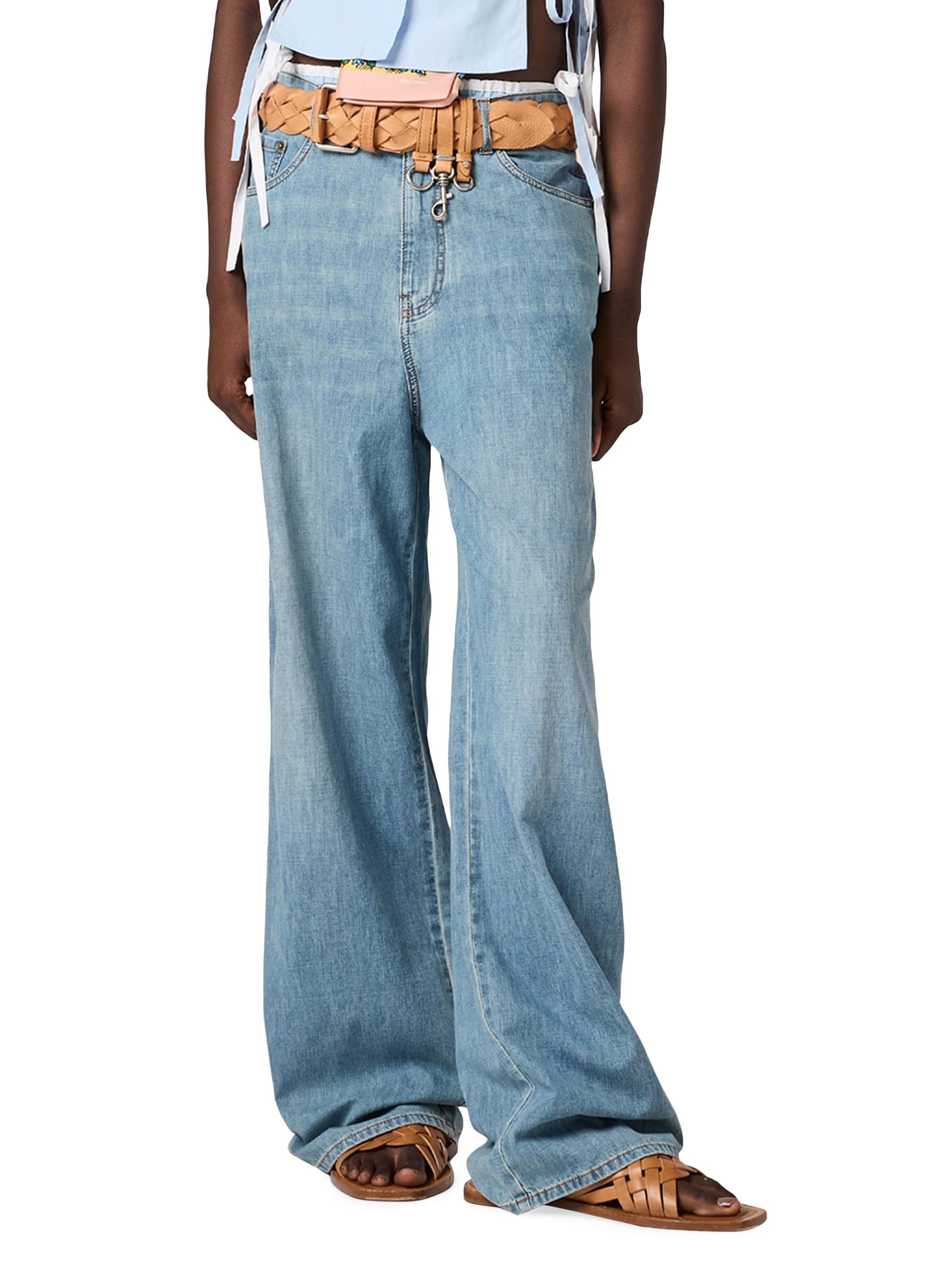Miu Miu Chambray Pants | Saks Fifth Avenue