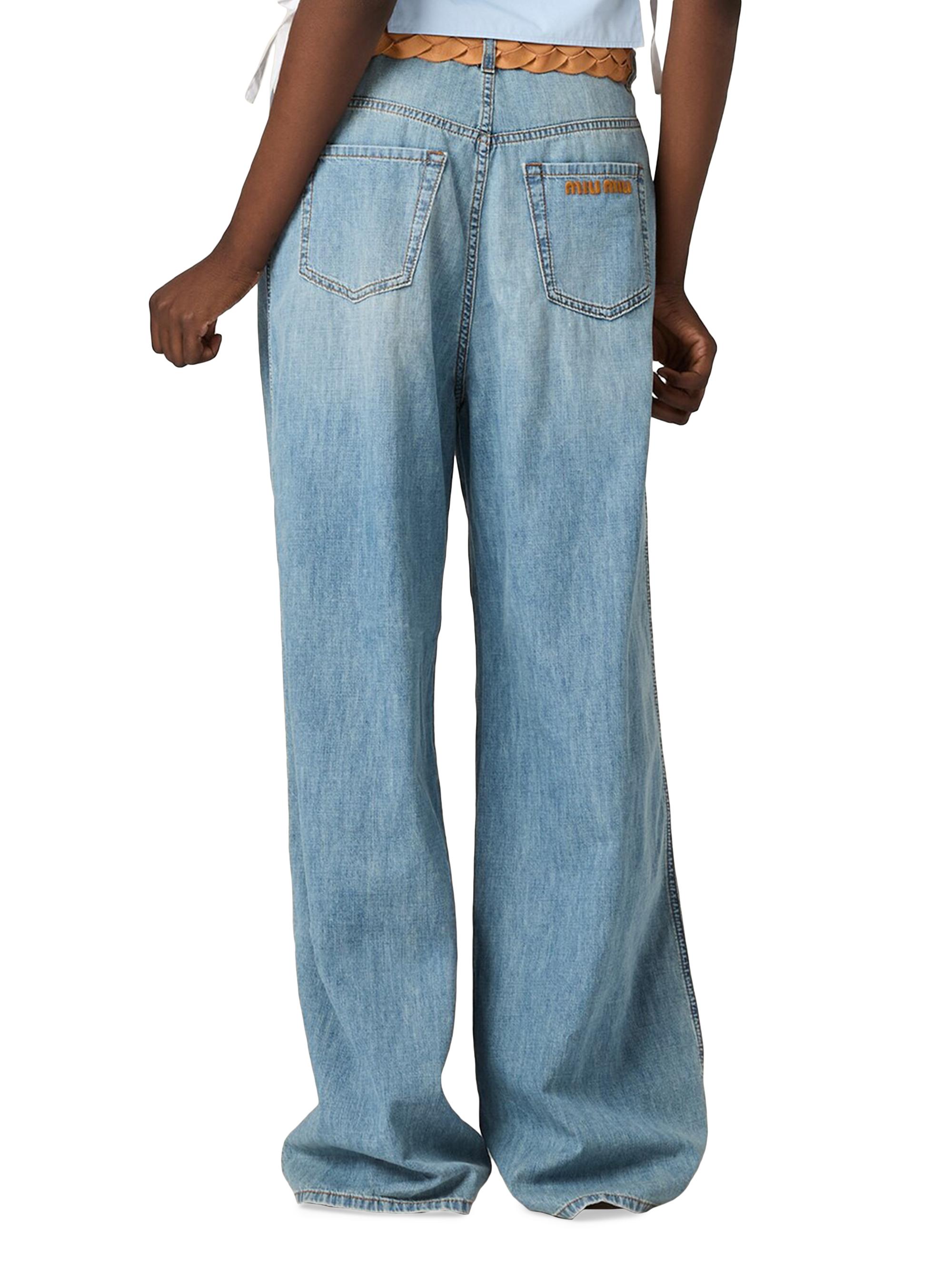 Miu Miu Chambray Pants | Saks Fifth Avenue