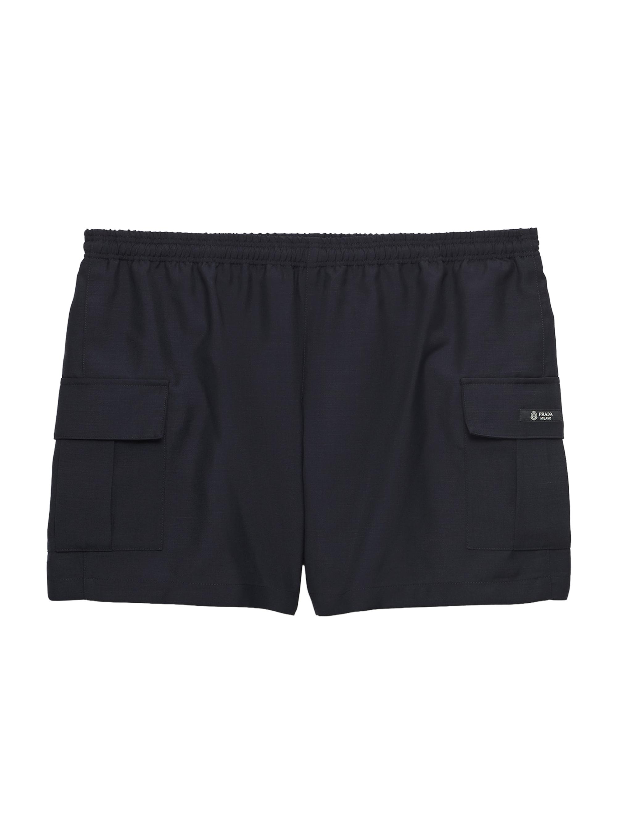 Prada Men's Mohair Wool Shorts - Blue