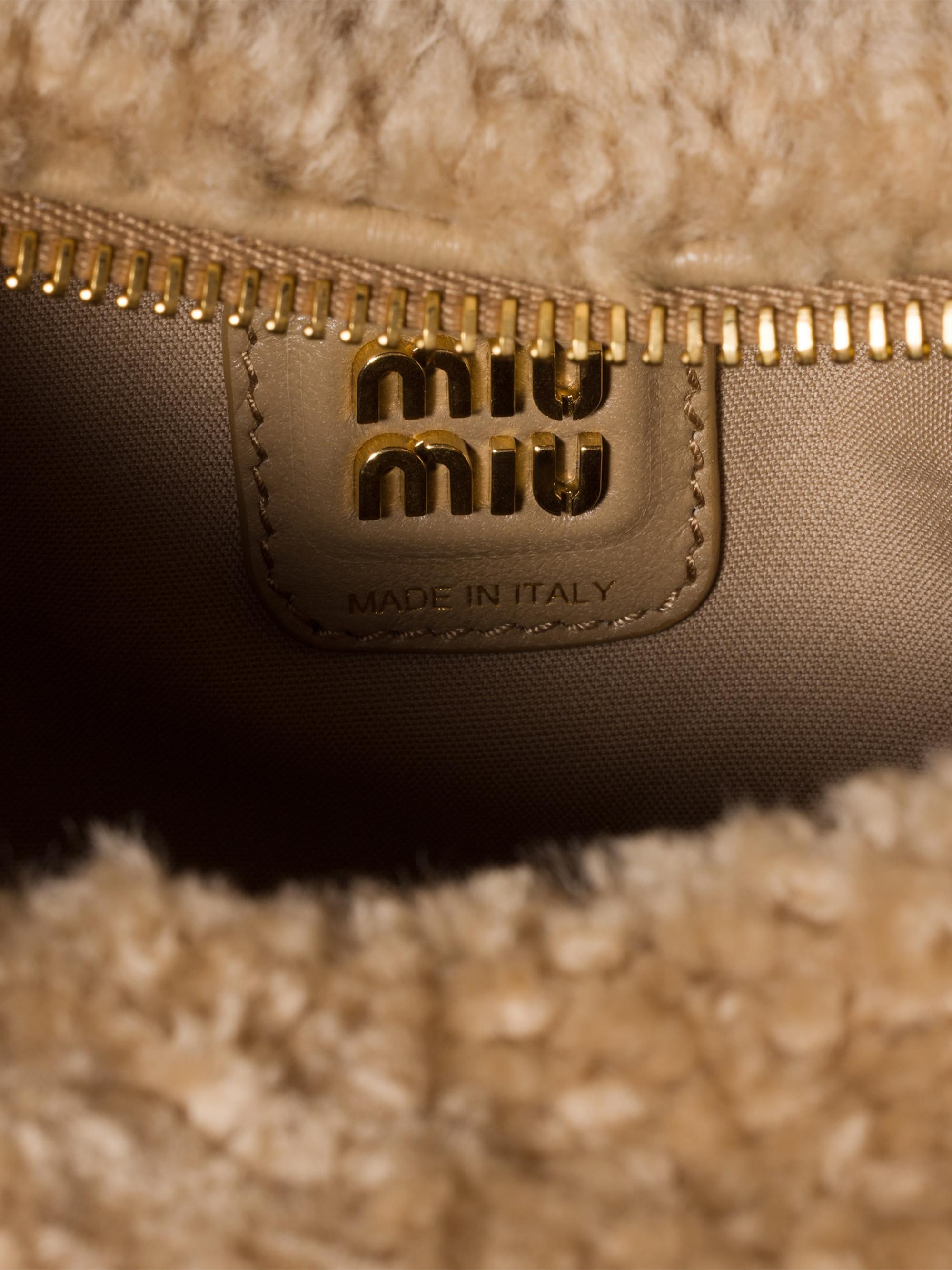 Miu Miu Wander Shearling Top Handle Bag | Saks Fifth Avenue