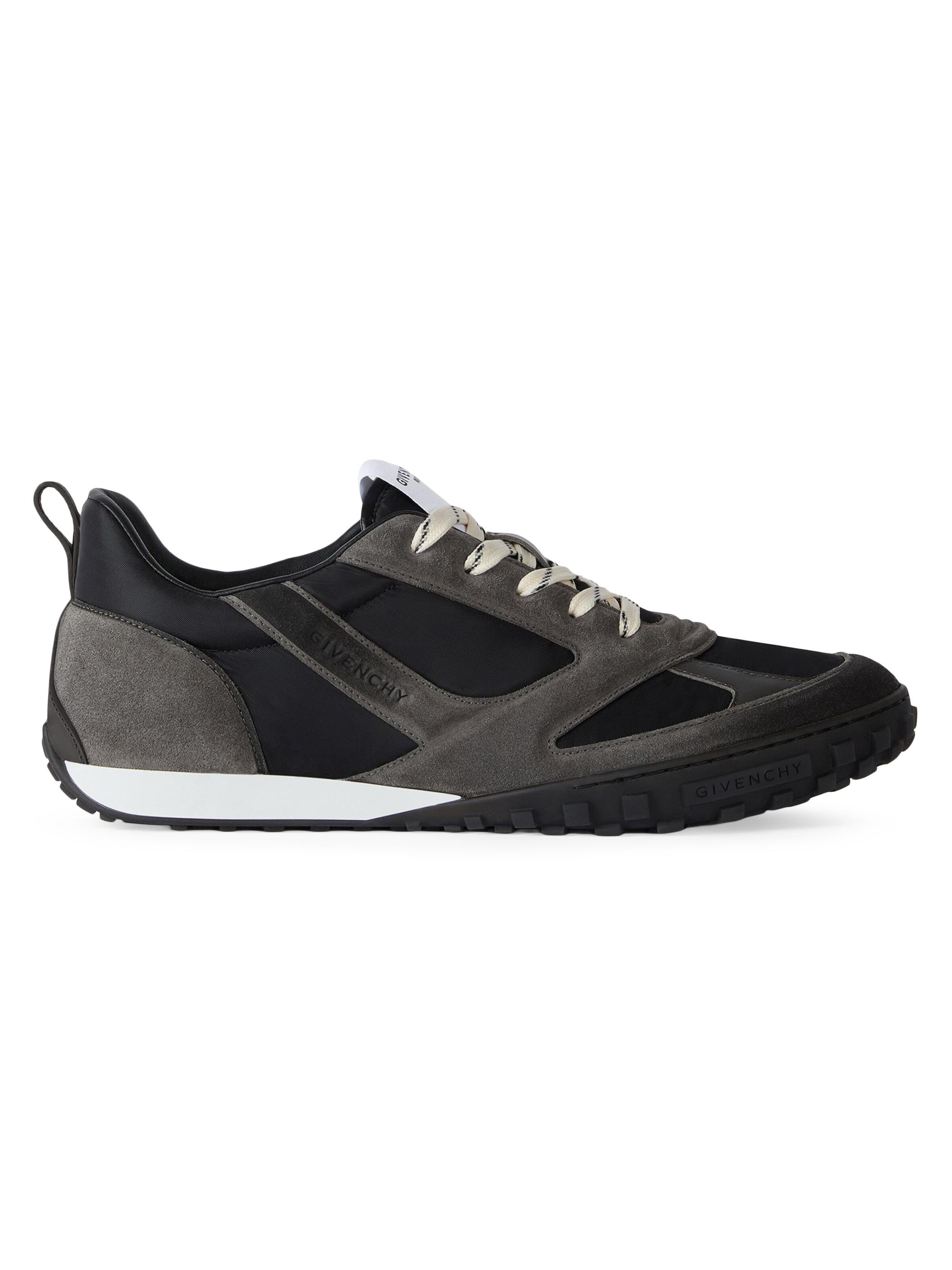Givenchy Men's Glide Sneakers in Nylon and Suede - Grey Black | Thumbnail 7