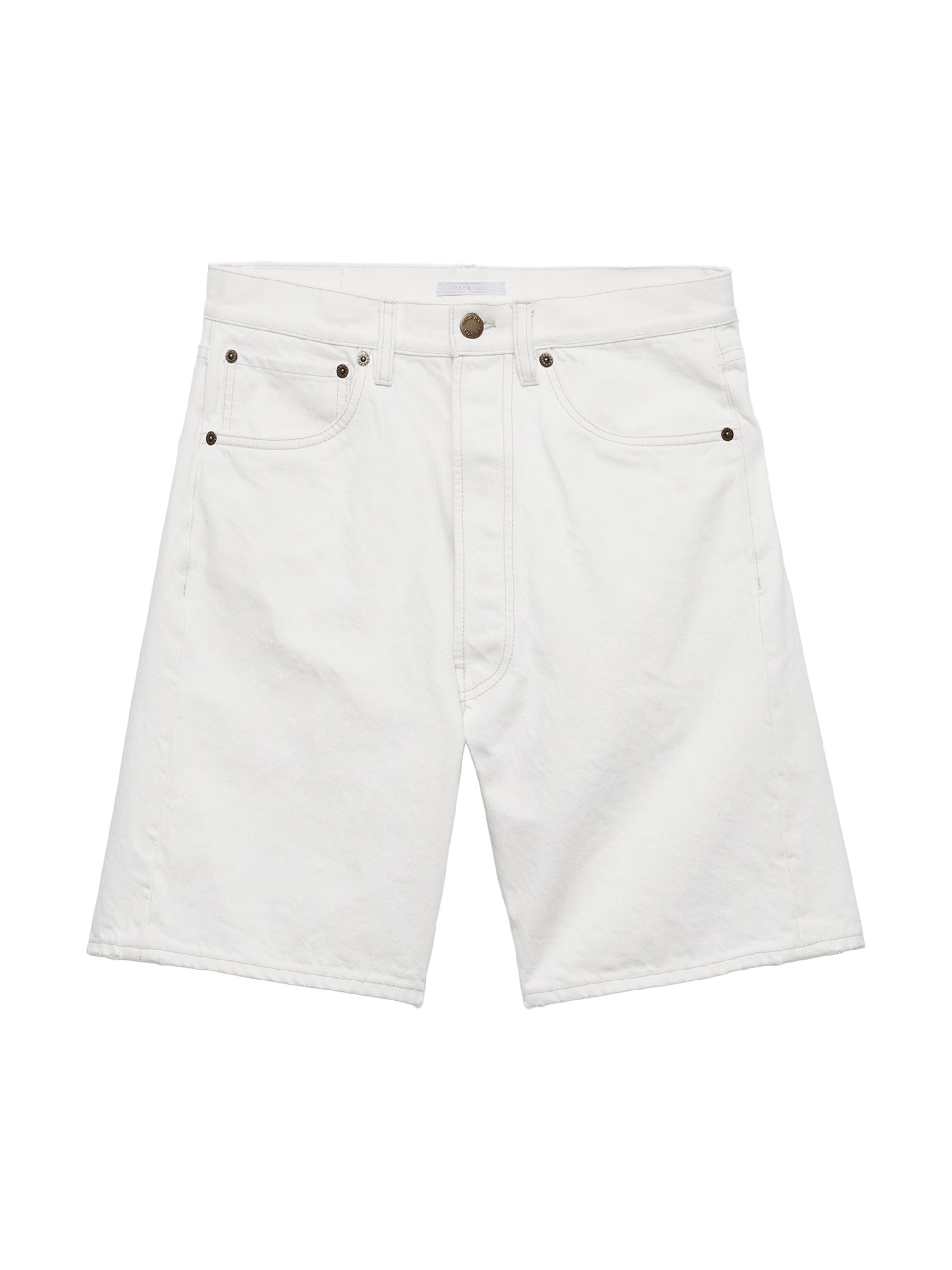 Prada Men's Old Denim Bermuda Shorts - White | Thumbnail 7