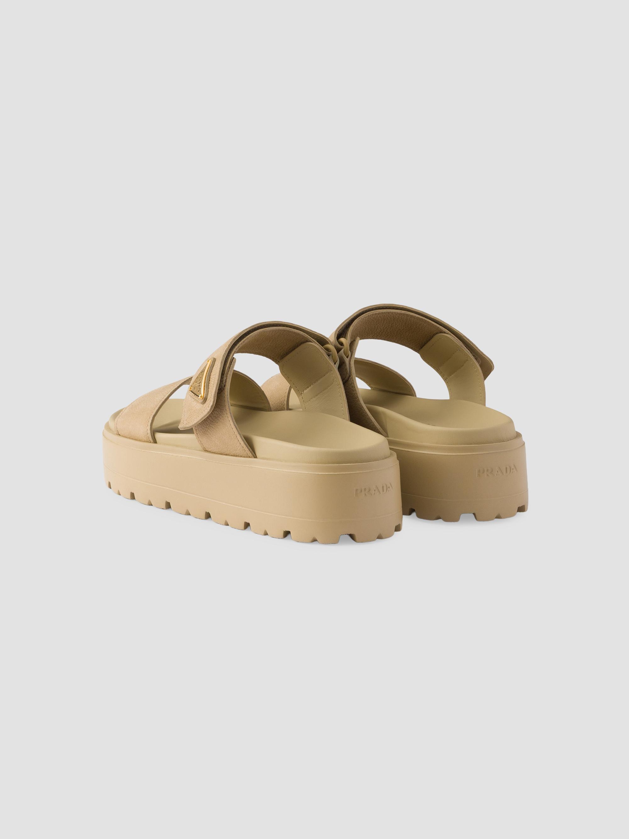 PRADA プラダ パンプス サンダル レザー スタッツ ベージュ 36 Prada Nubuck Slides | Saks Fifth Avenue