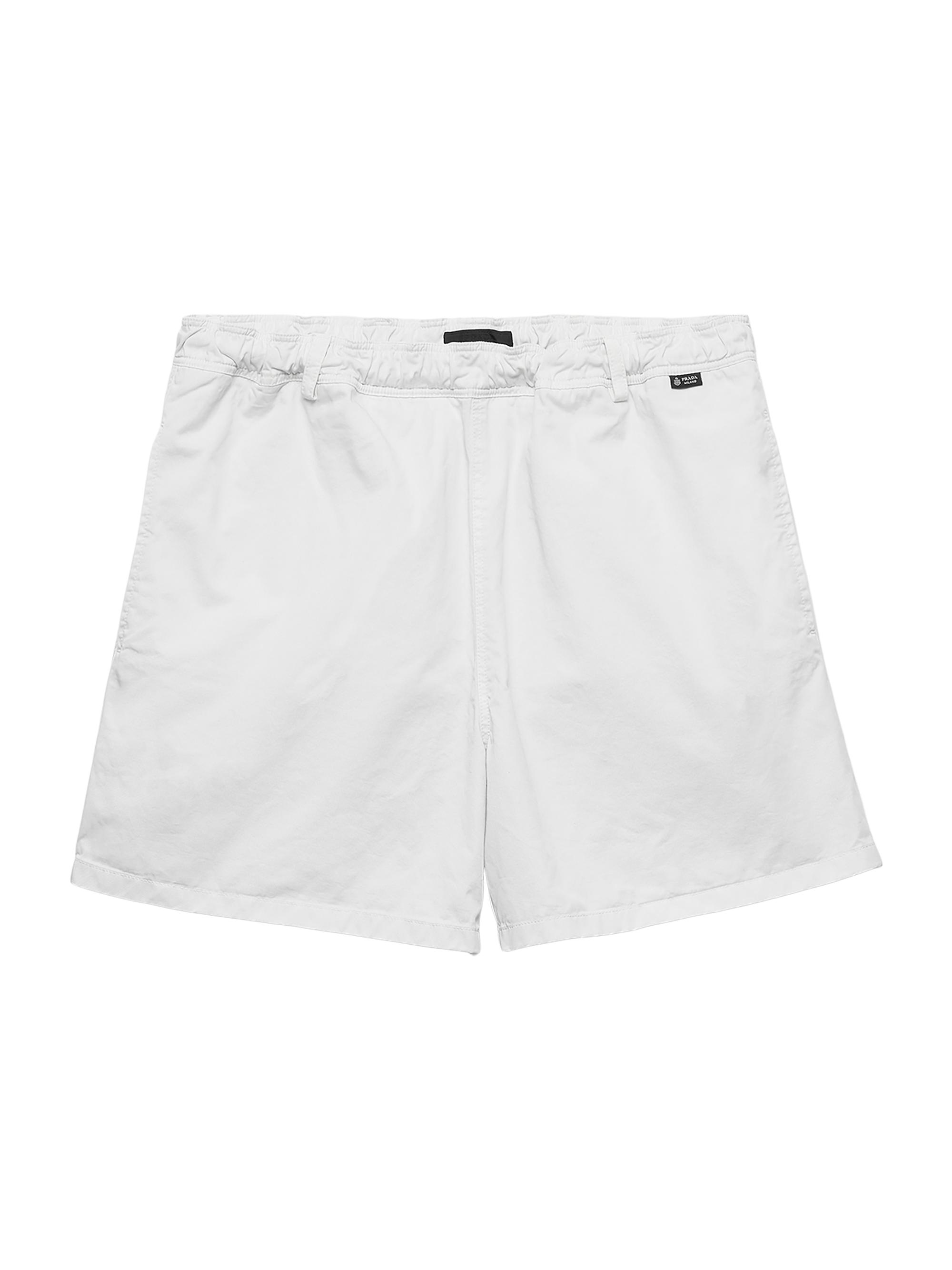 Prada Men's Twill Swim Trunks - White | Thumbnail 7