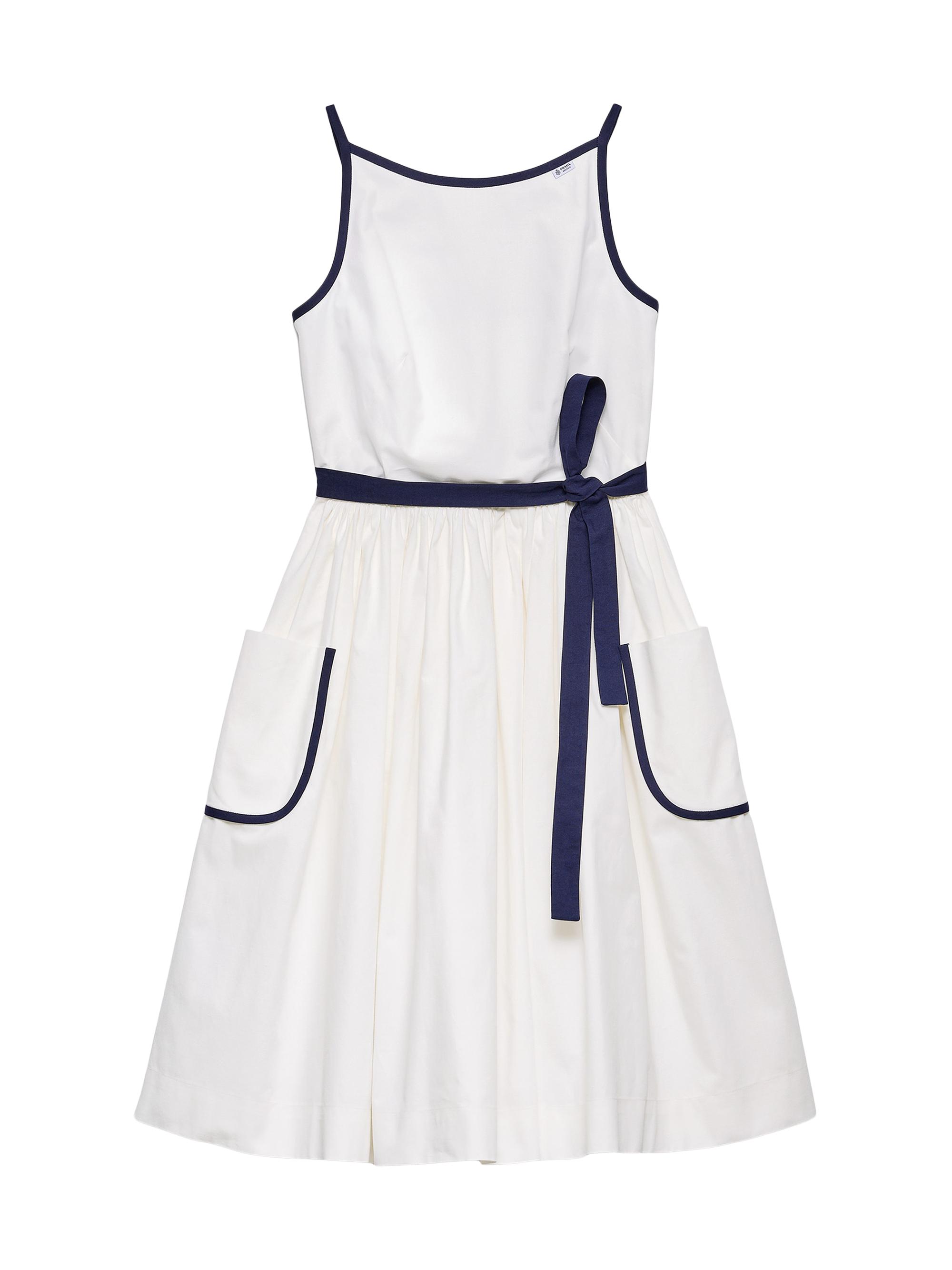 Prada Women's Slubbed Toile Dress - White