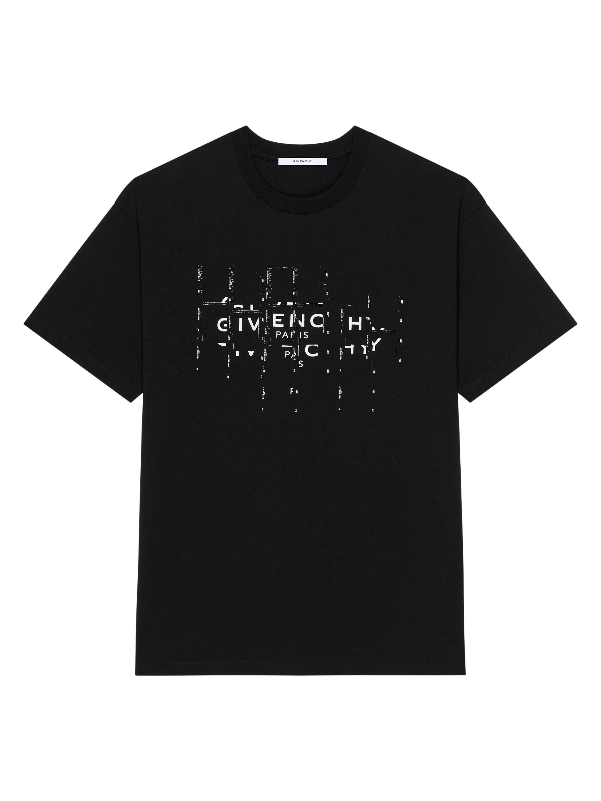 Givenchy Men's T-Shirt in Cotton with Photographic Negative Print - Black