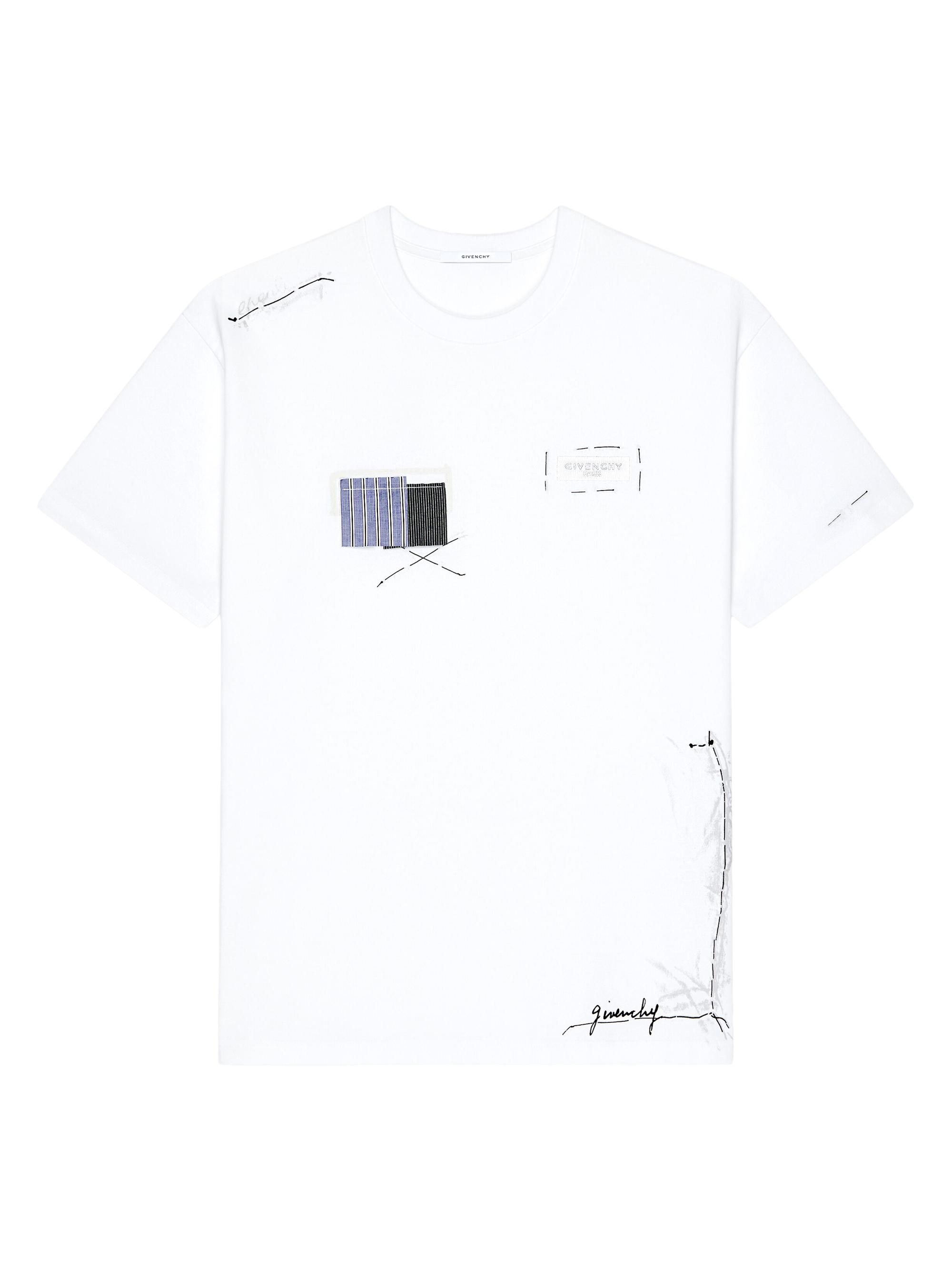 Givenchy Men's T-Shirt in Cotton with Trompe Atelier Print - White