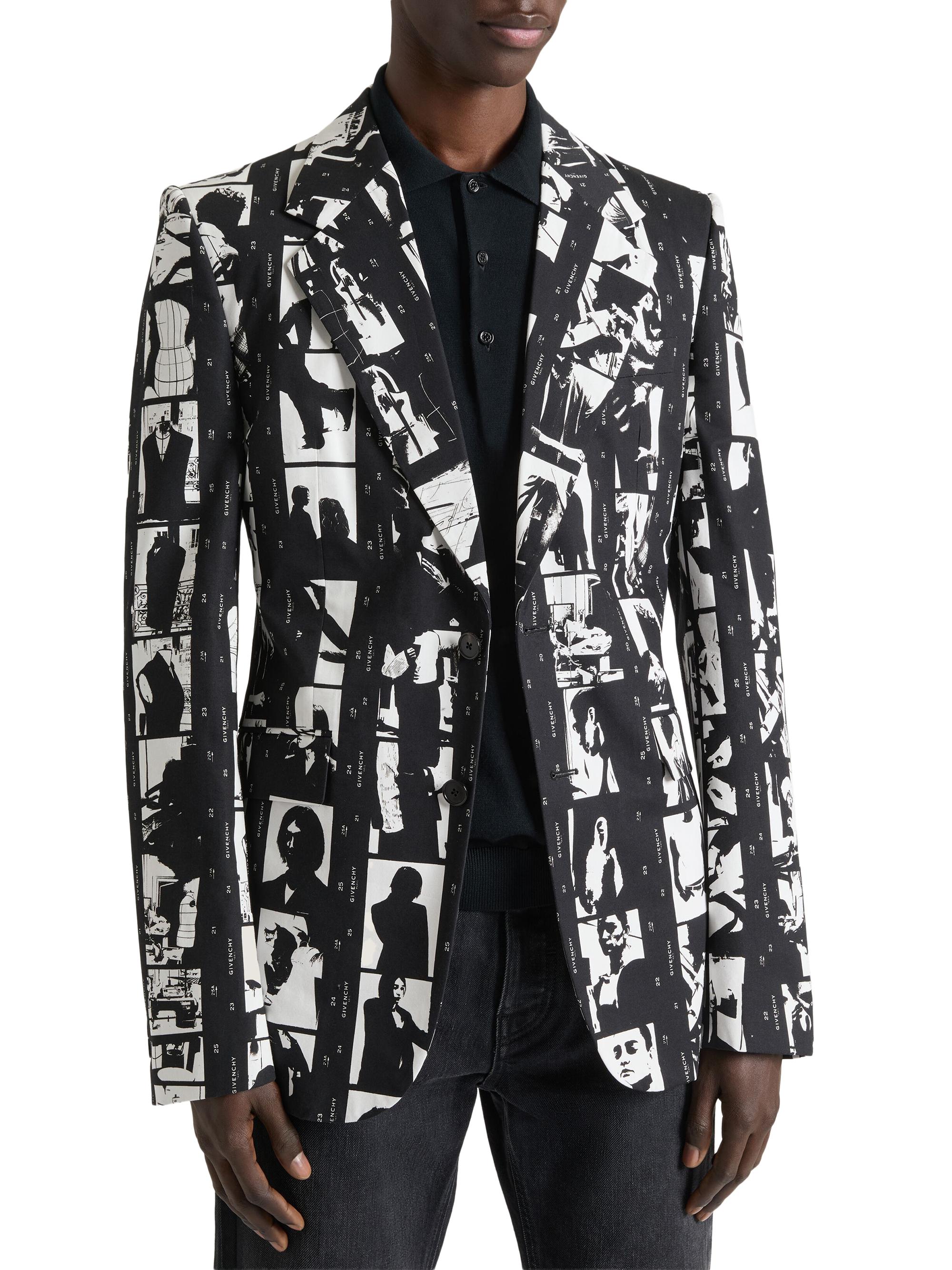Givenchy Fitted Jacket in Cotton with Photographic Negative | Saks