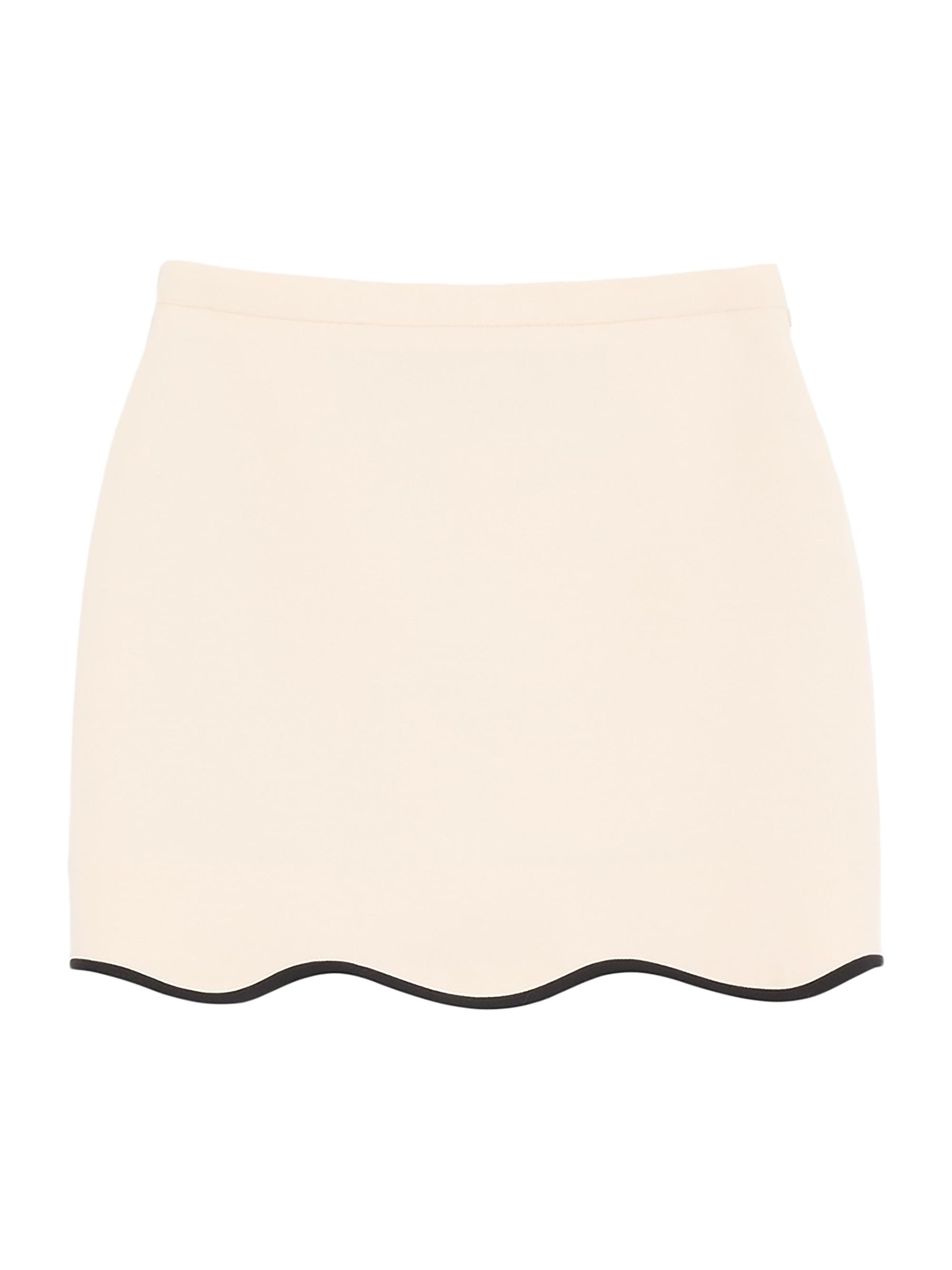 Valentino Garavani Women's Mini Skirt in Crepe Couture - Vanilla