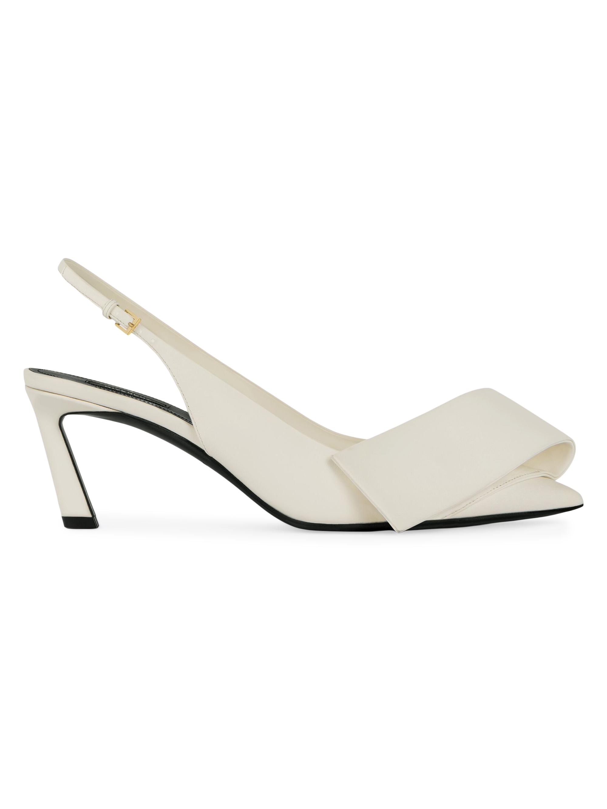Givenchy Women's Twisted Ribbon Slingbacks Pumps in Leather - - Women's Clothing