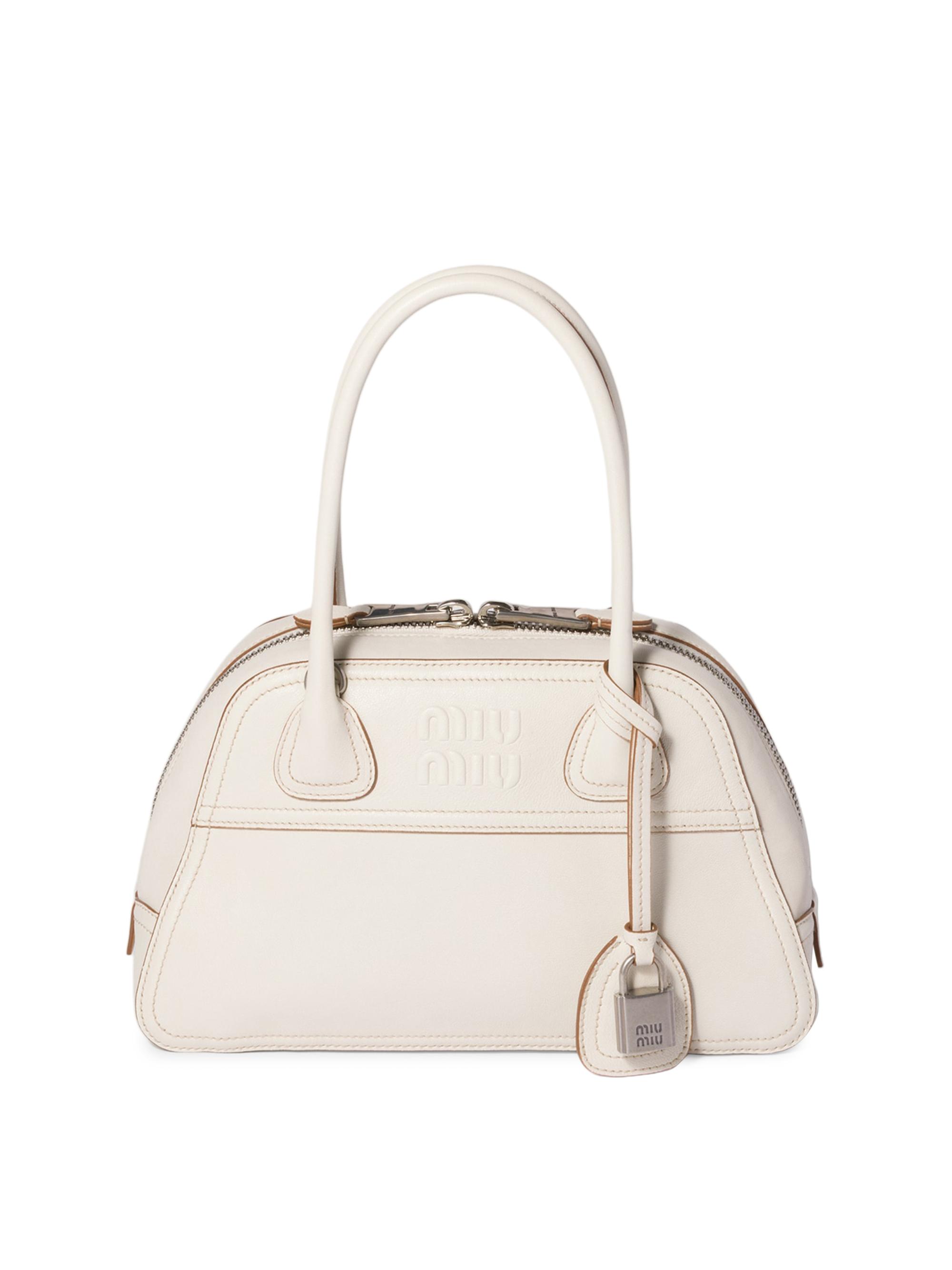 Miu Miu Women's Vivant Nappa Leather Top Handle Bag - Black