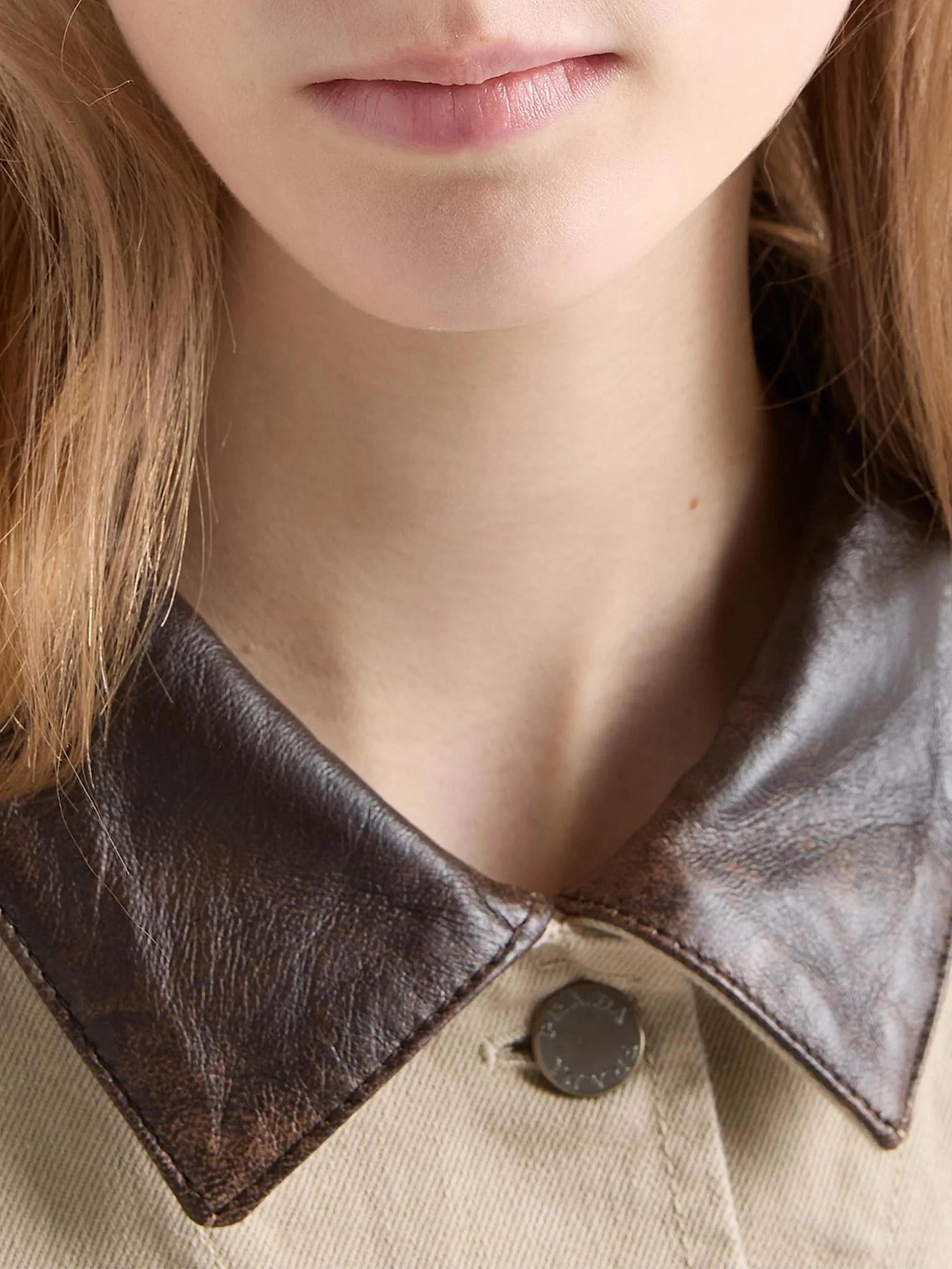 Prada Cropped Old Denim Jacket | Saks Fifth Avenue