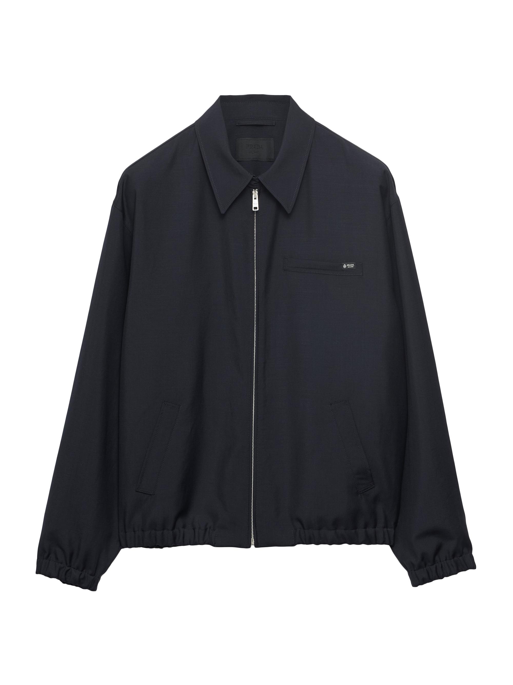 Prada Men's Mohair Wool Blouson Jacket - Blue