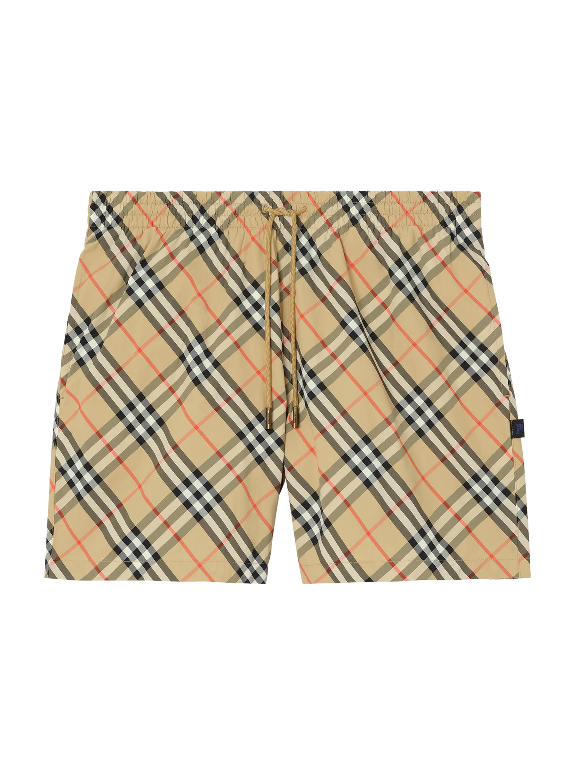 Burberry Men's Check Woven Swim Shorts - Sand Ip Check