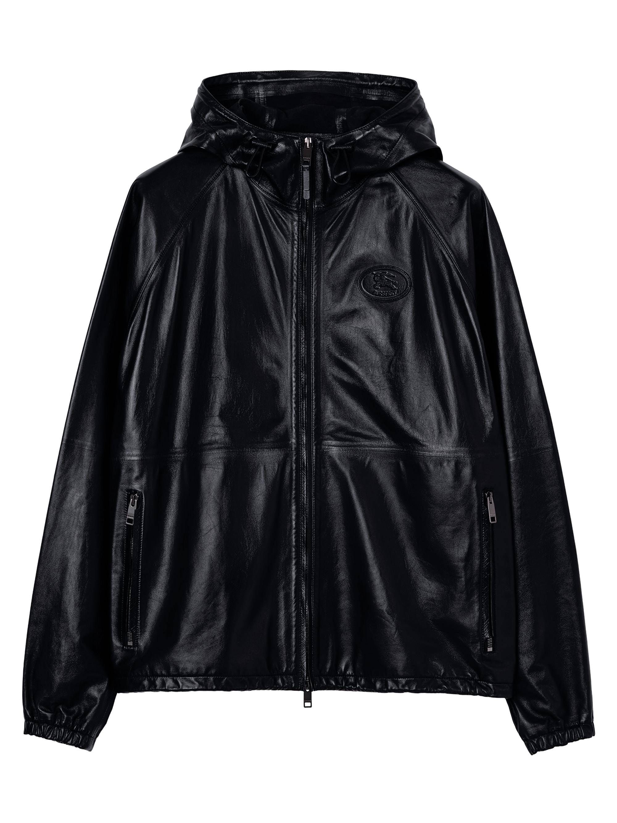 Burberry Shearling Collar Leather Jacket | Saks Fifth Avenue
