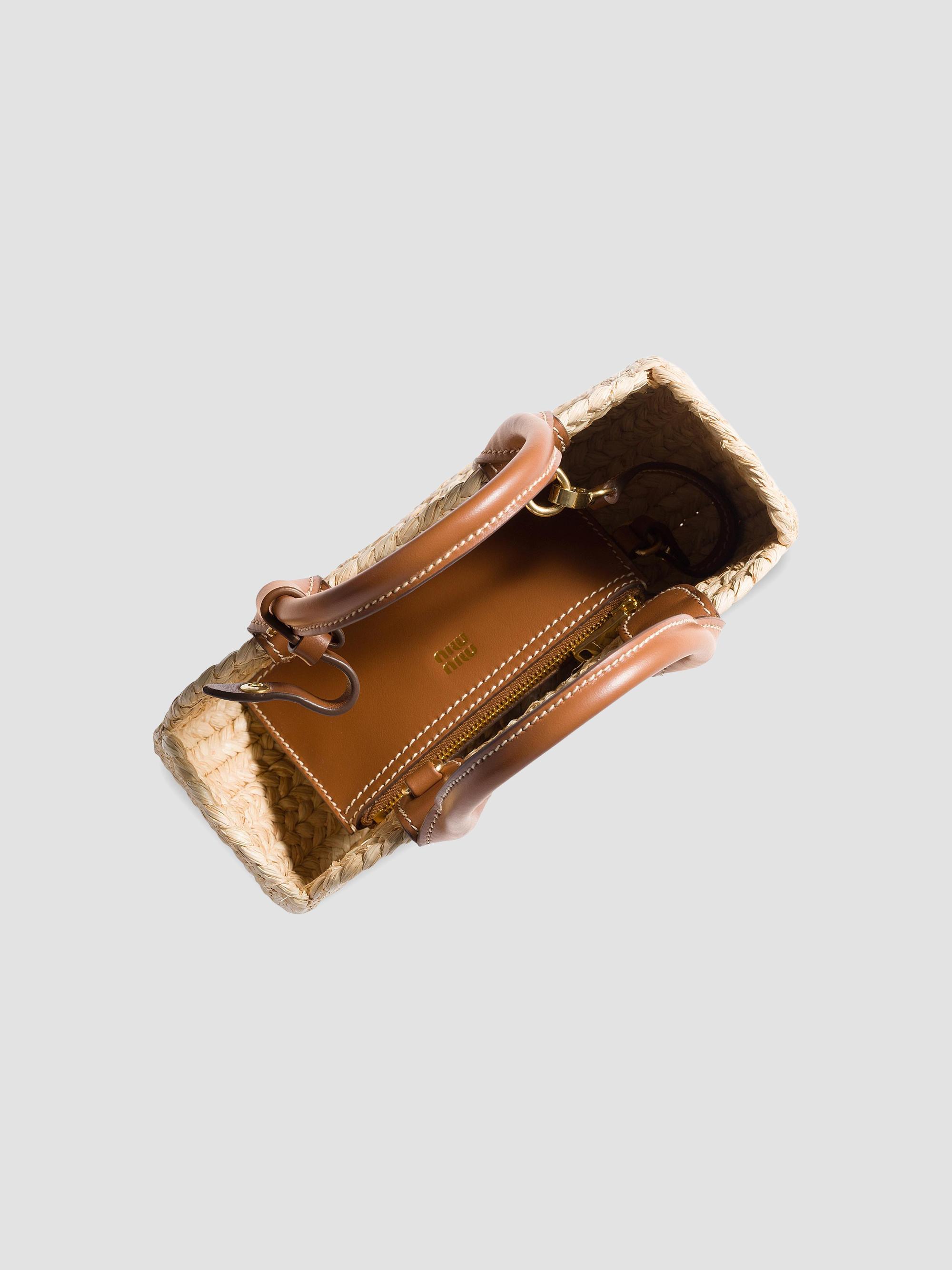 Miu Miu Raffia Top Handle Bag | Saks Fifth Avenue