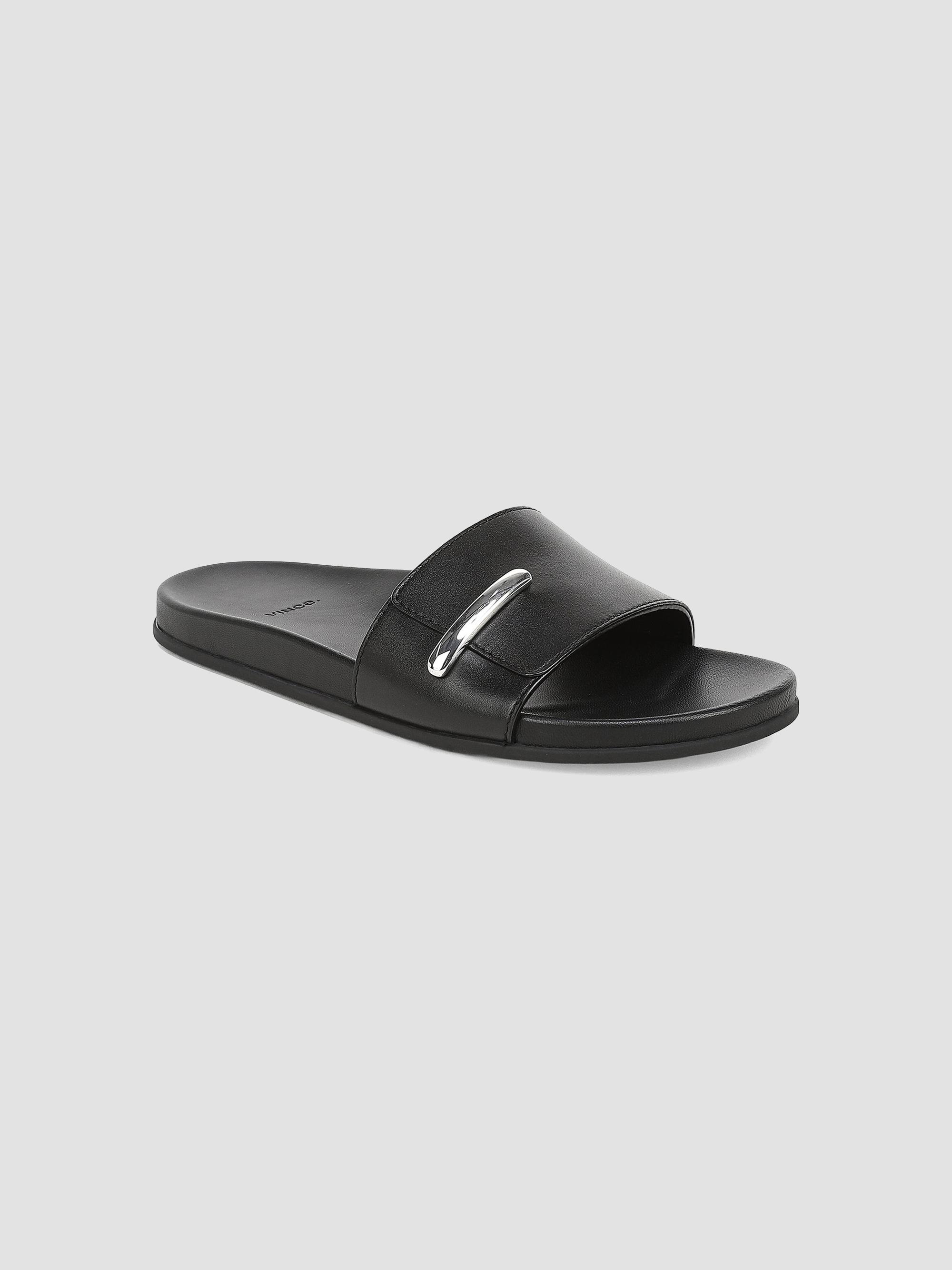 TODYAFUL Leather Slide Sandals ¥24,200 黒 Vince Sadie Leather Slide Sandals | Saks Fifth Avenue